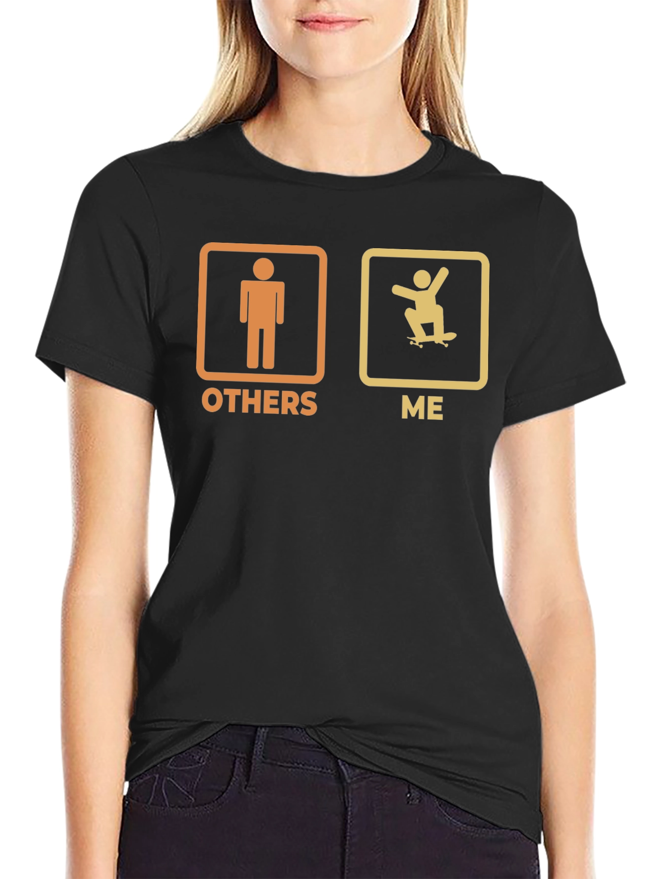 Skateboarding T-Shirt - Others vs Me Skater Tee