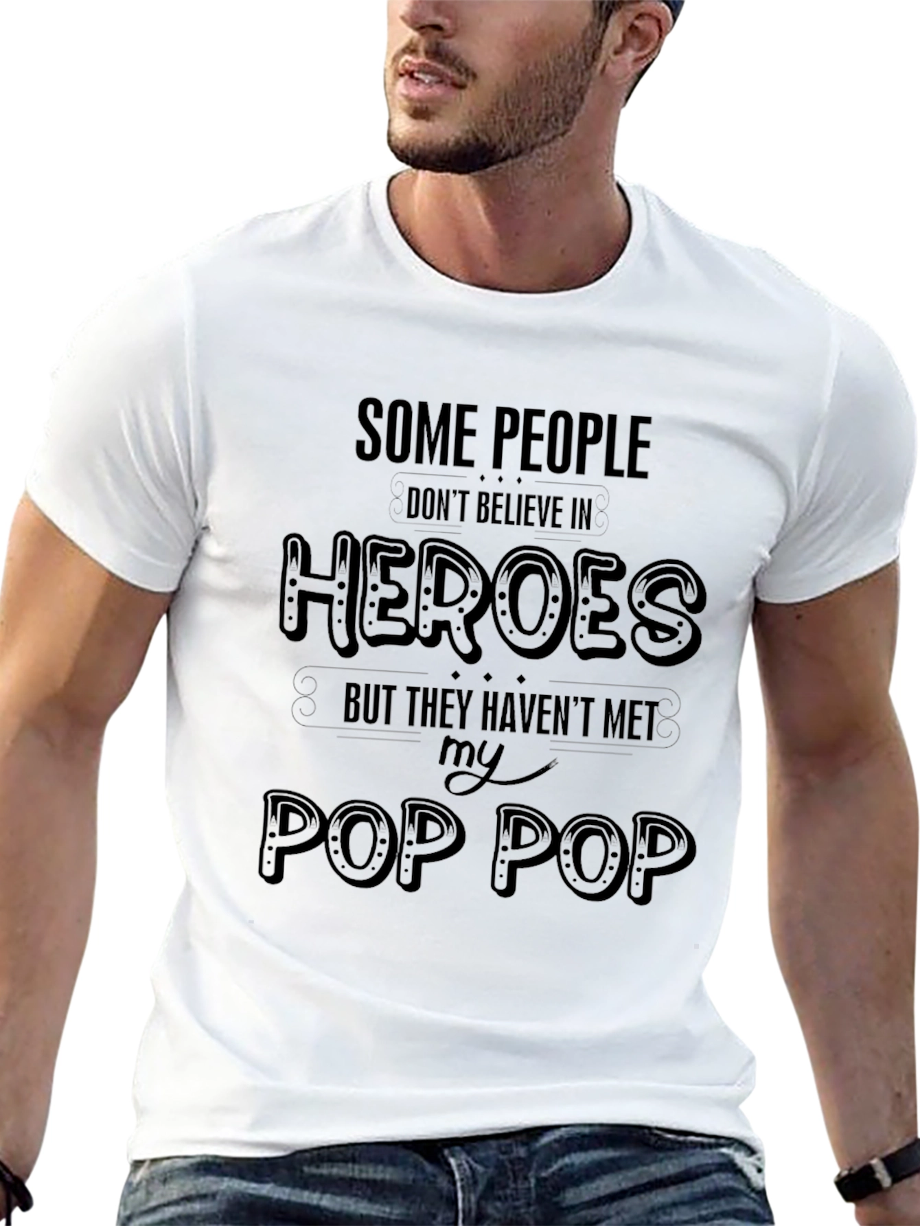 Heroes Pop Pop T-Shirt - Black