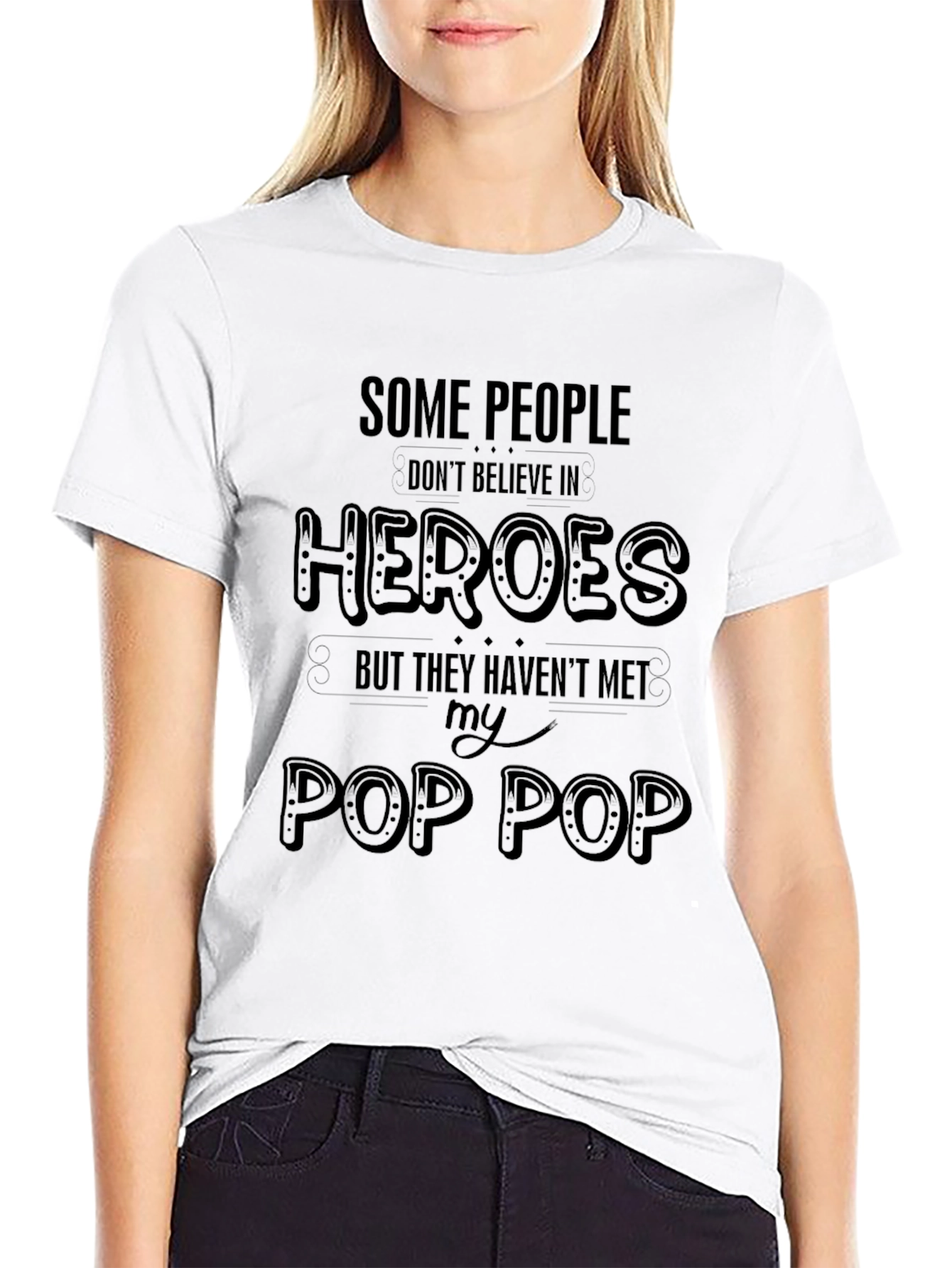 Heroes Pop Pop T-Shirt - Black