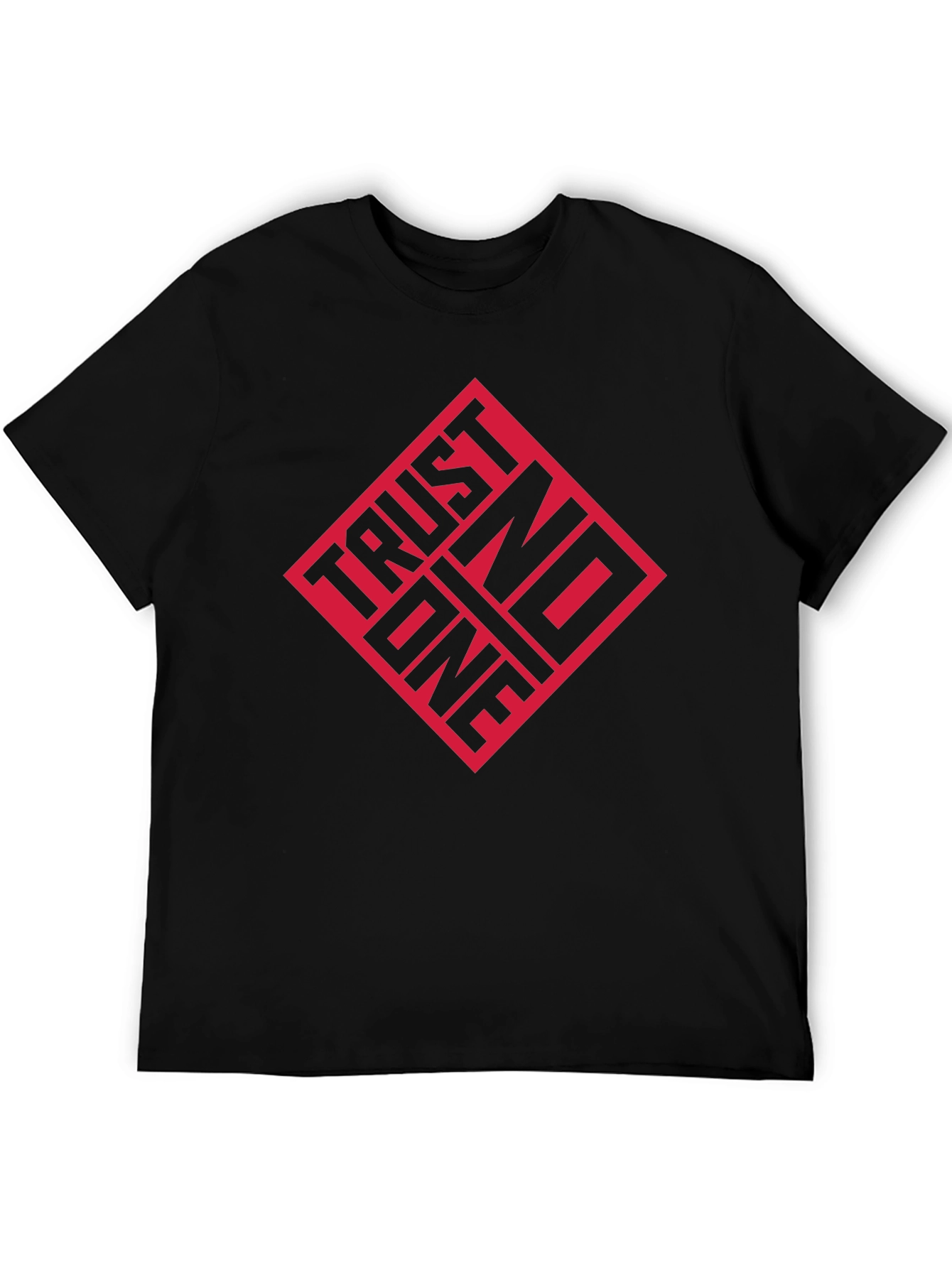 Trust No One Graphic Tee - Black