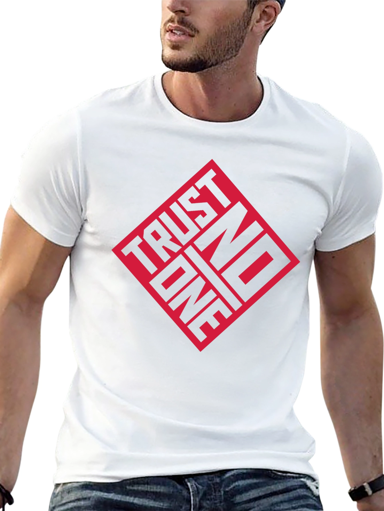 Trust No One Graphic Tee - Black