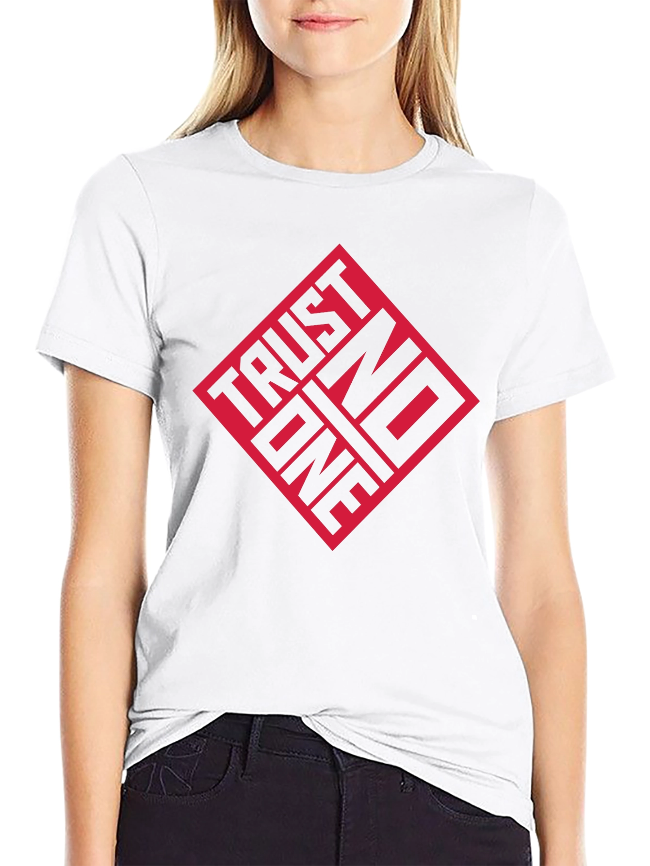 Trust No One Graphic Tee - Black