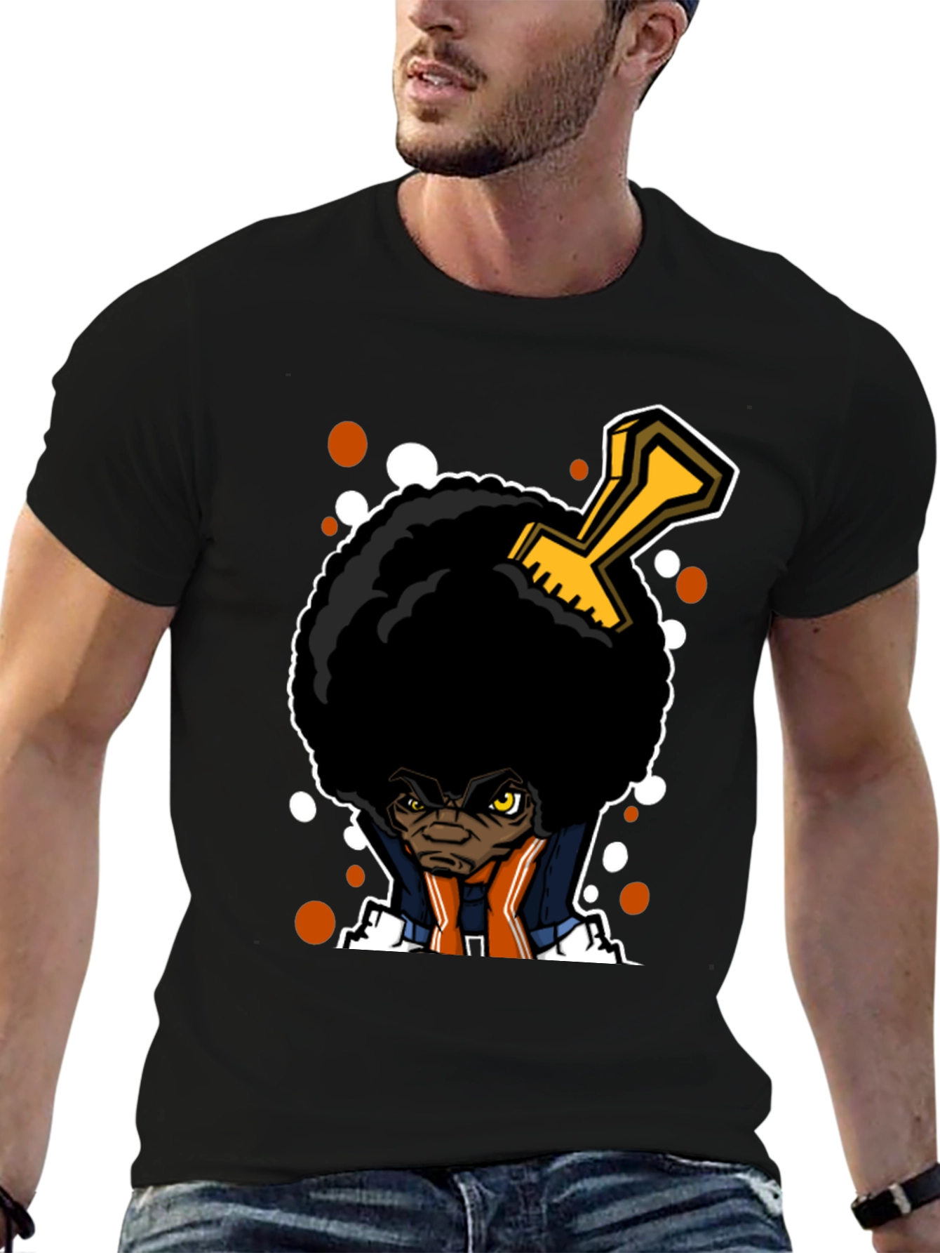 Afro Comb Graphic T-Shirt