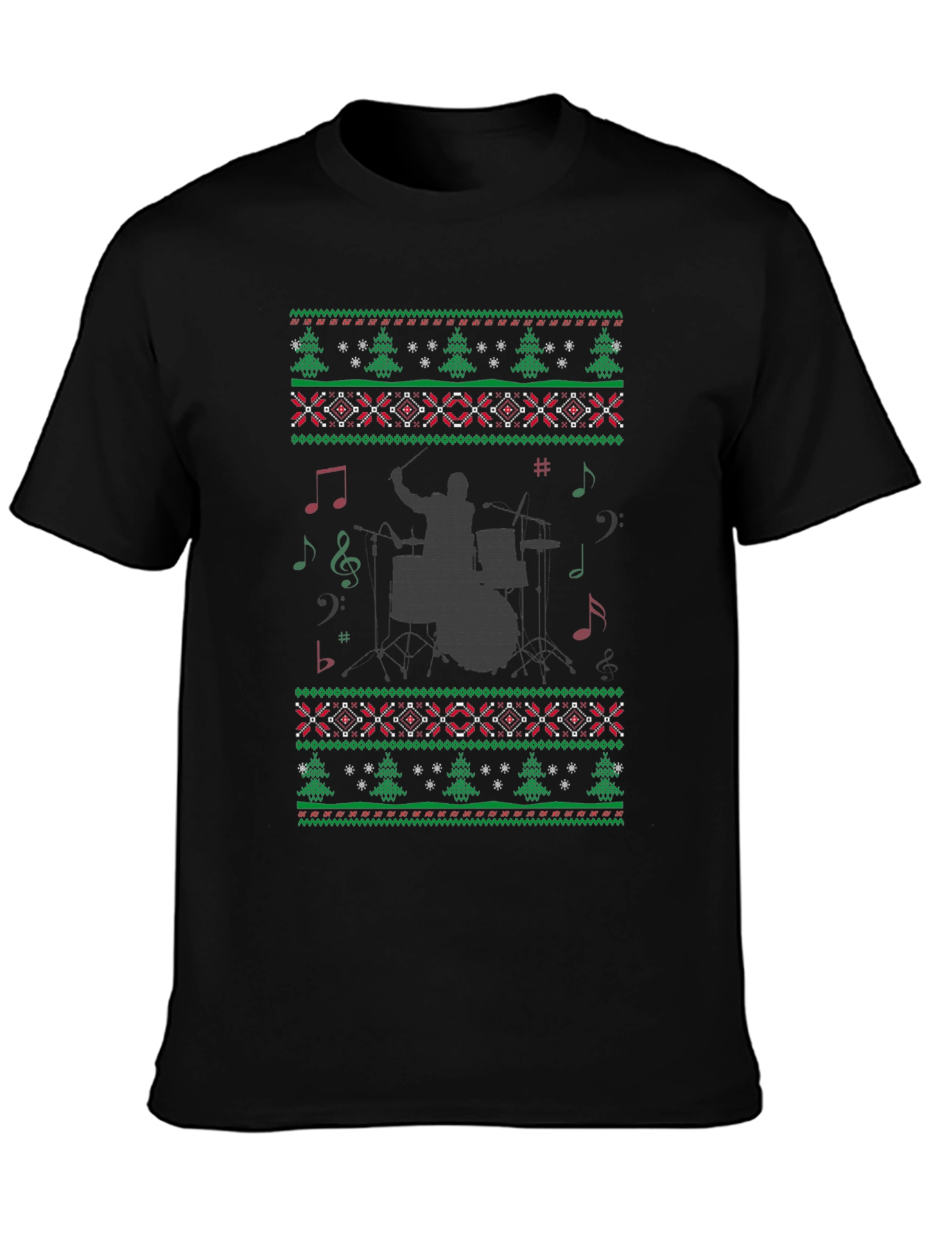 Festive Drummer Christmas Sweater T-Shirt