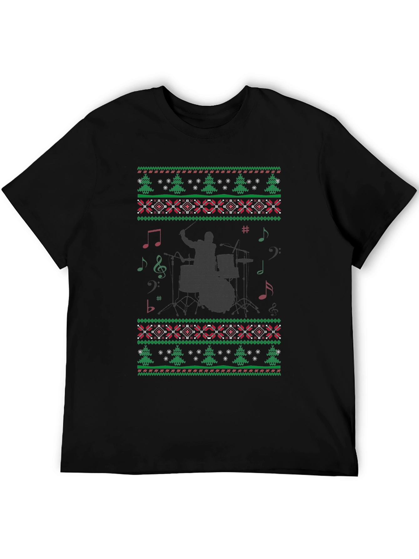 Festive Drummer Christmas Sweater T-Shirt