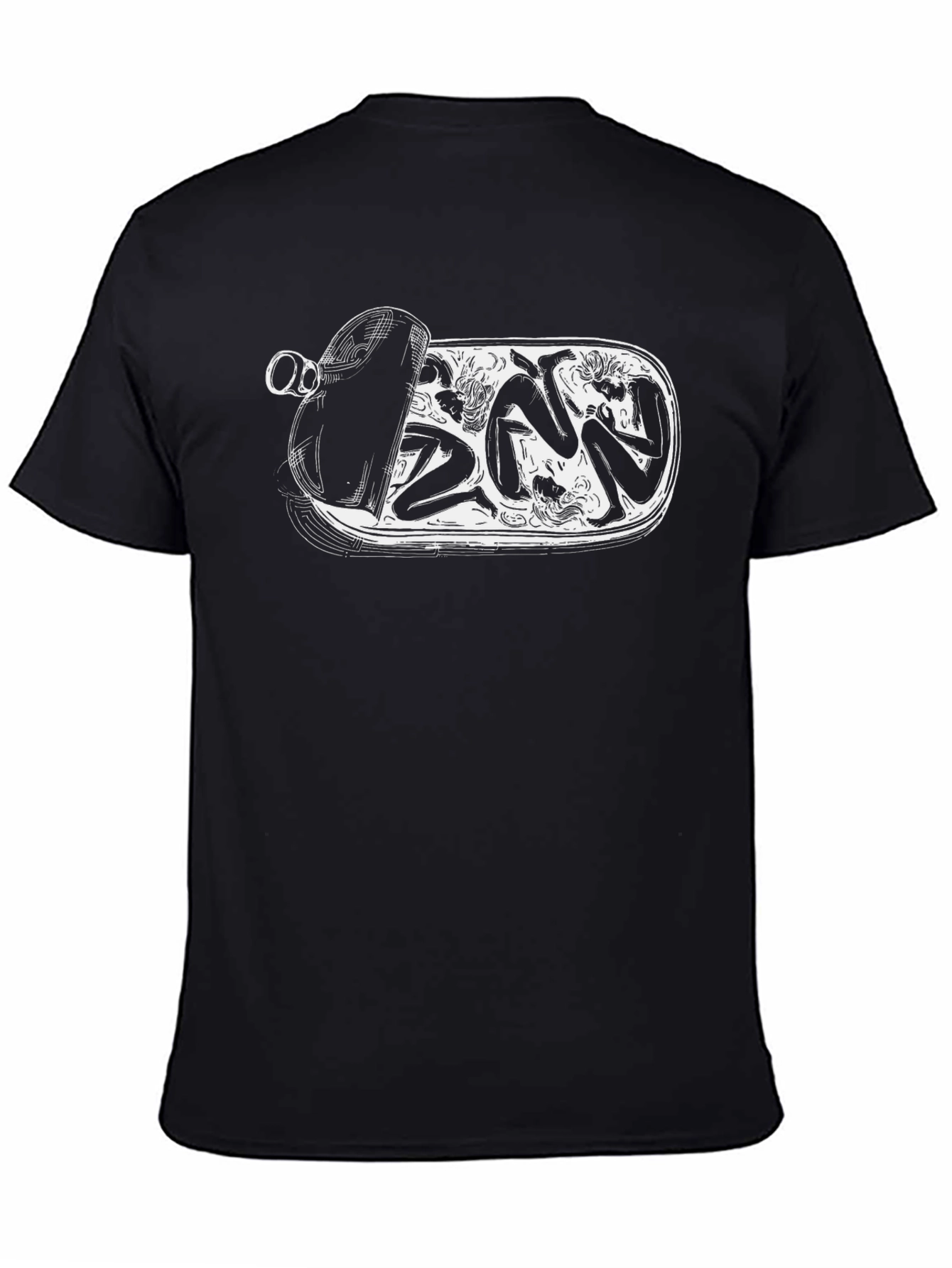 Sardine Can Graphic Tee - Black Cotton