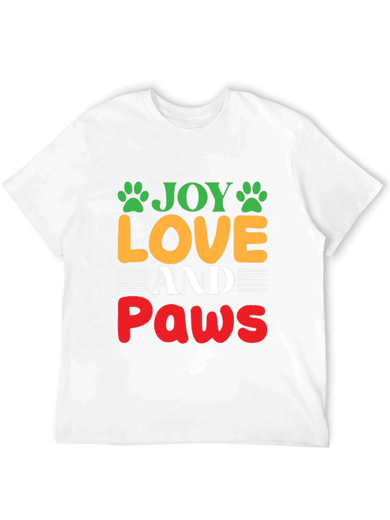 Joy Love and Paws Graphic T-Shirt