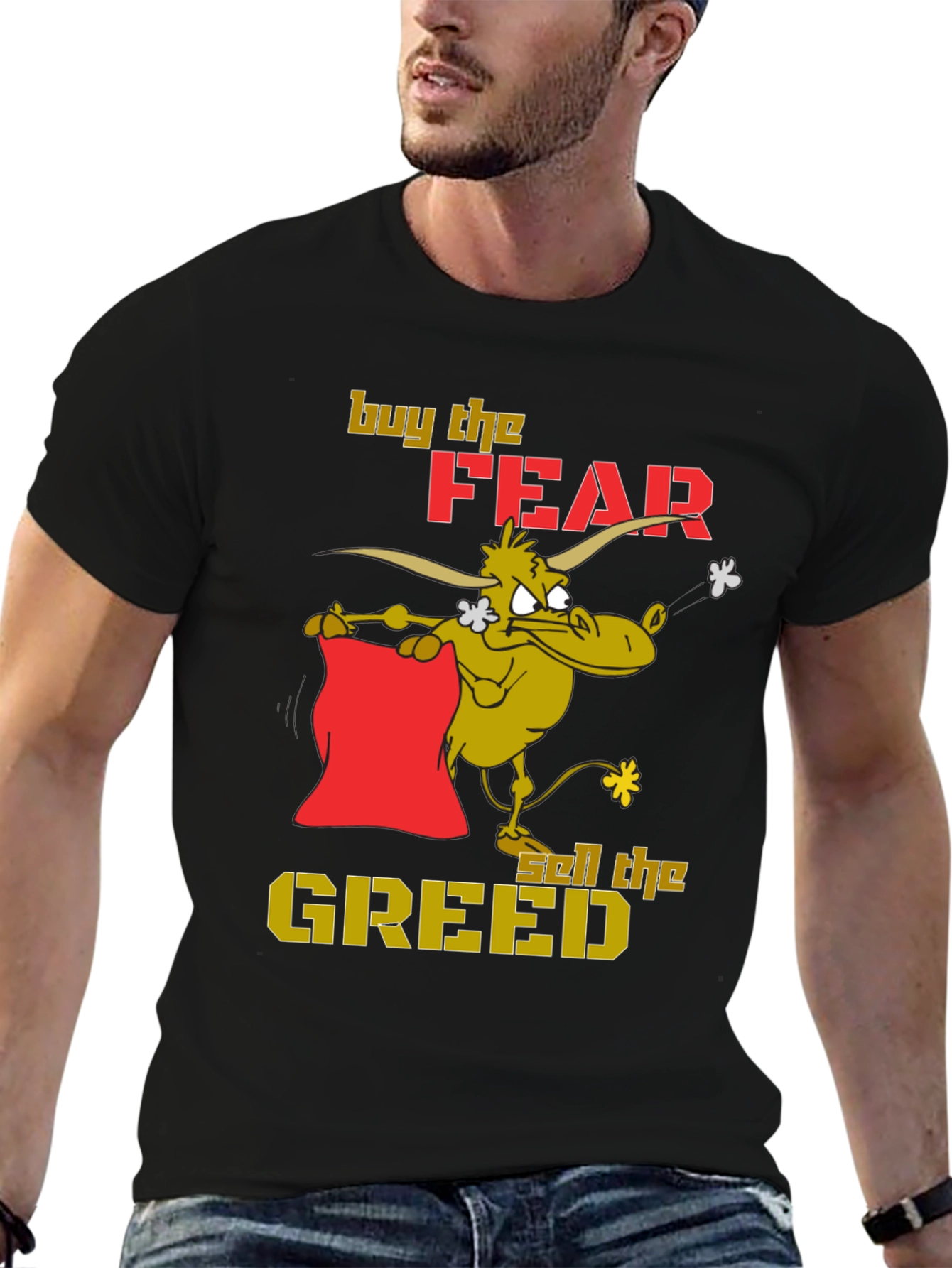 Buy Fear Sell Greed Graphic T-Shirt