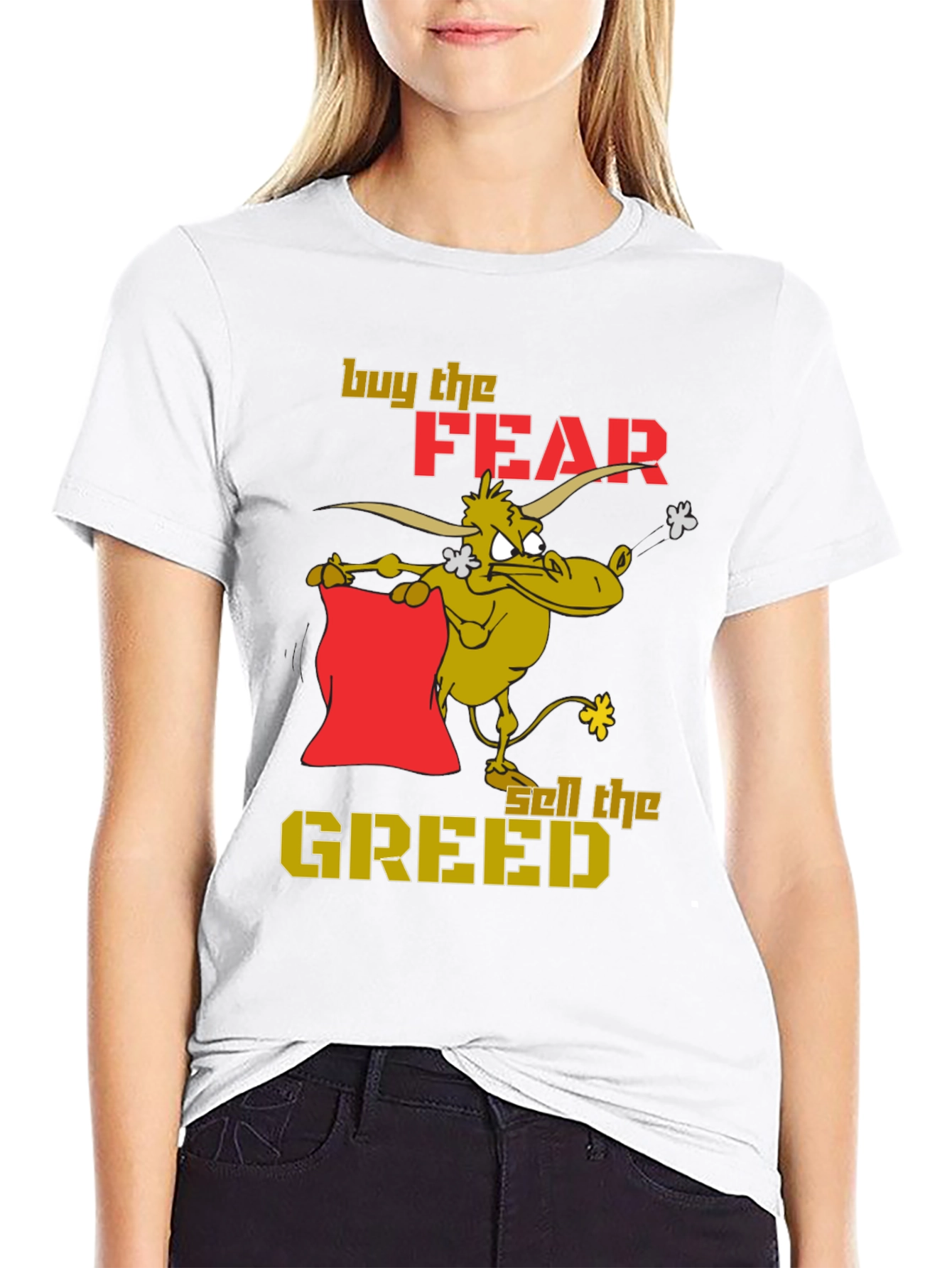 Buy Fear Sell Greed Graphic T-Shirt