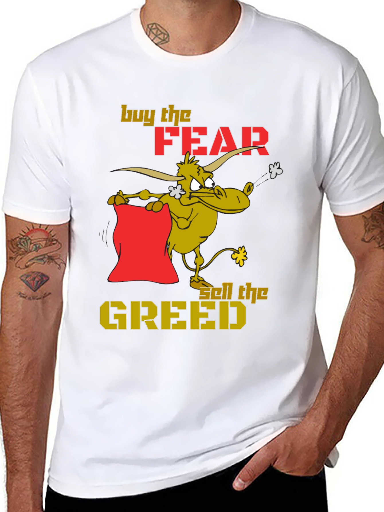 Buy Fear Sell Greed Graphic T-Shirt
