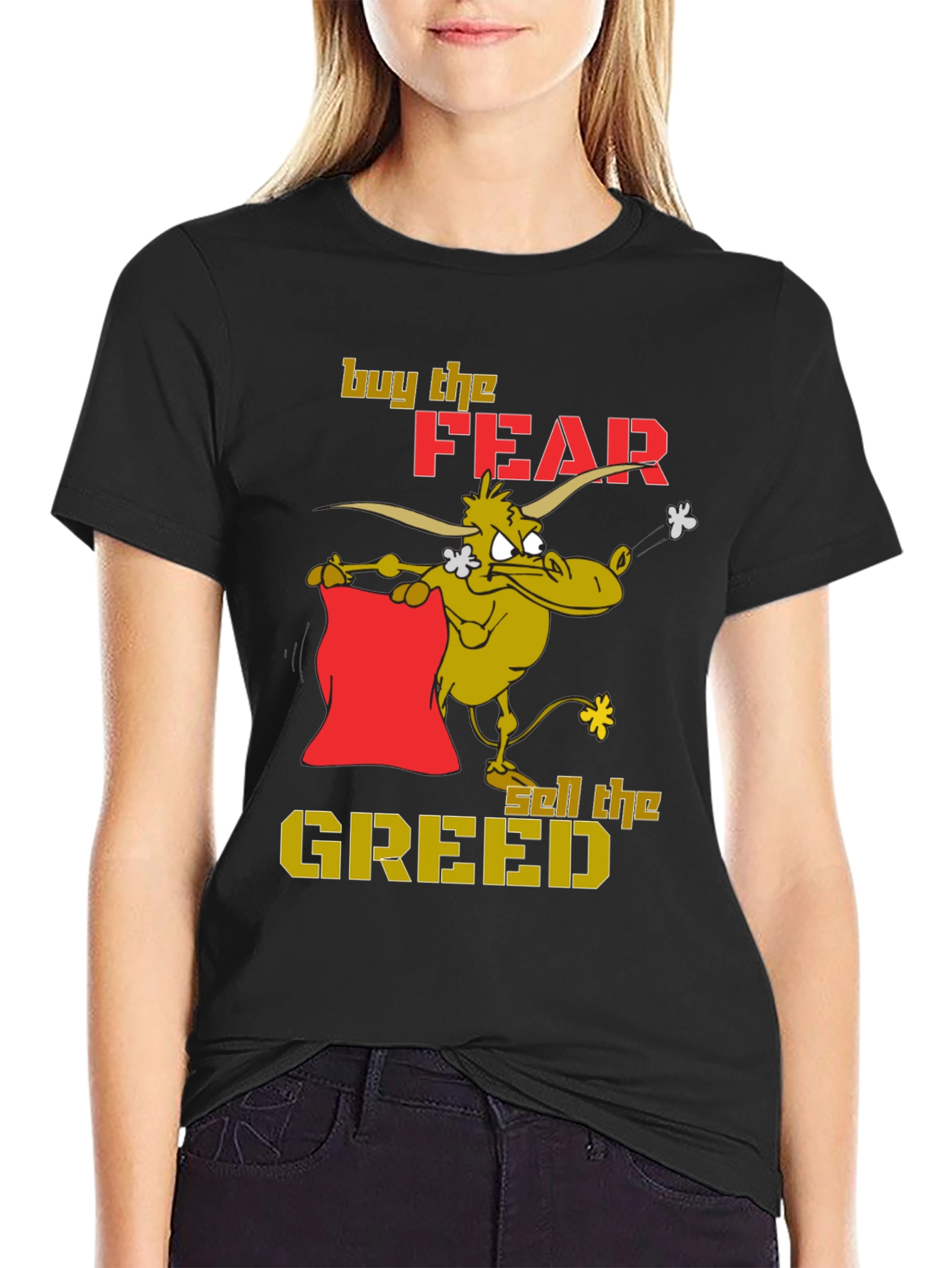 Buy Fear Sell Greed Graphic T-Shirt