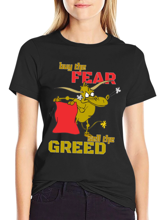 Buy Fear Sell Greed Graphic T-Shirt