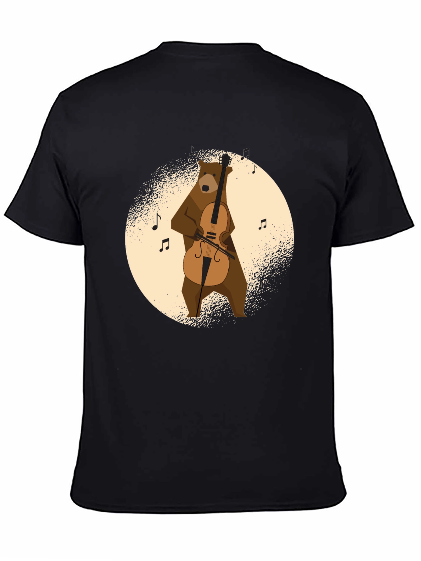 Bear Playing Cello Graphic T-Shirt