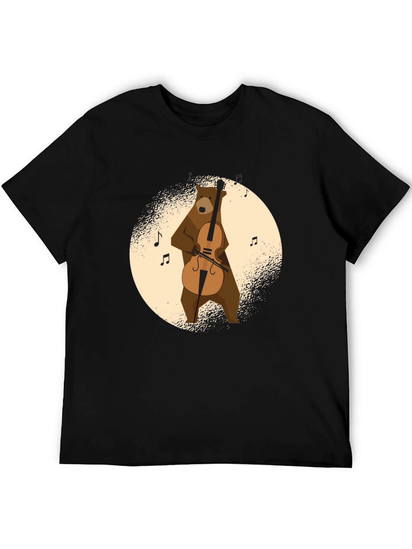 Bear Playing Cello Graphic T-Shirt