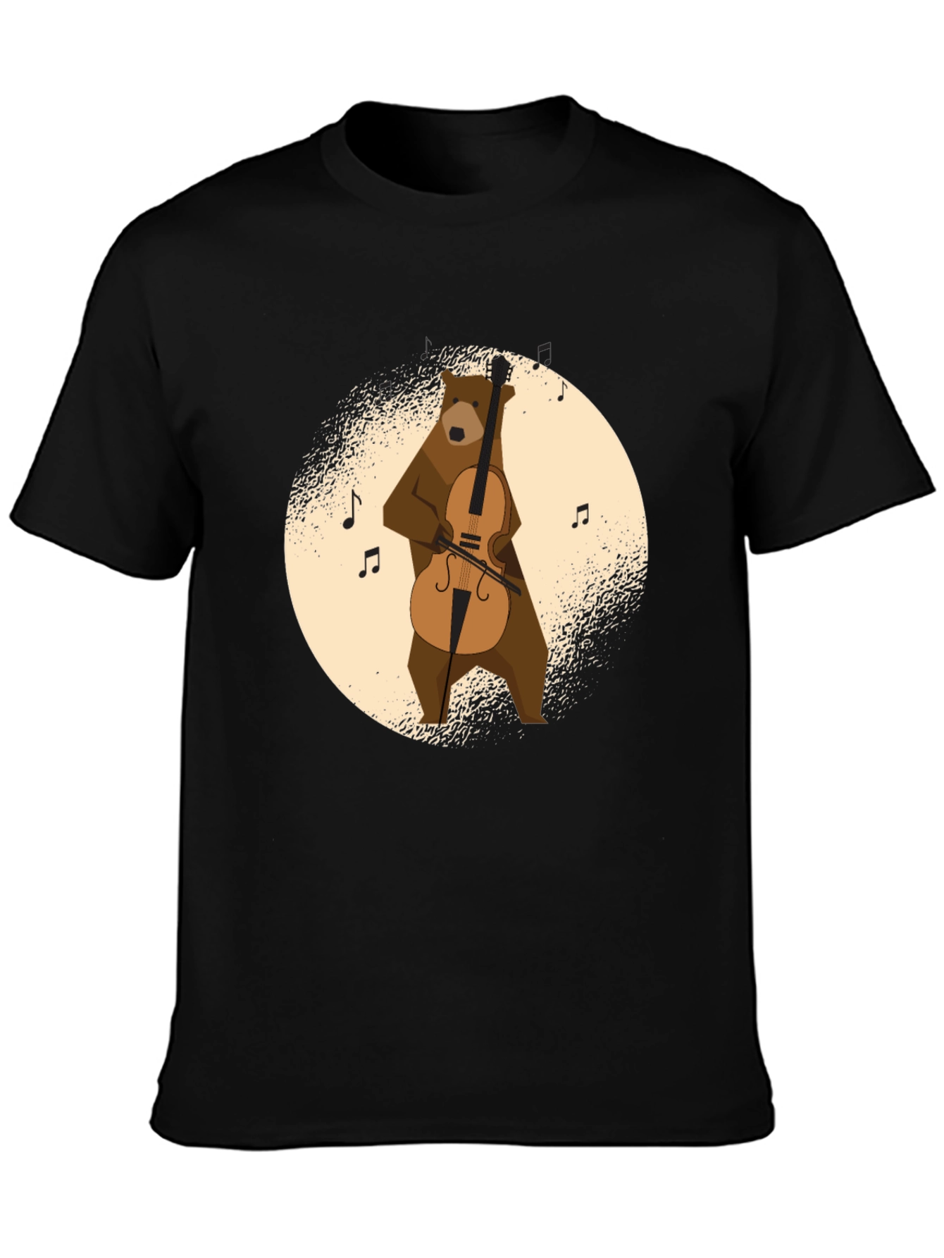 Bear Playing Cello Graphic T-Shirt