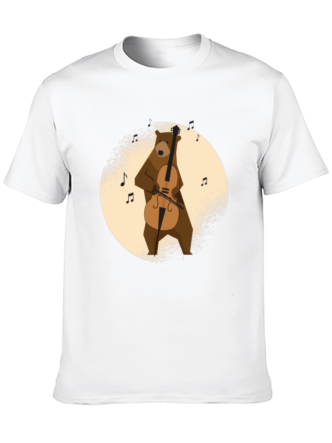 Bear Playing Cello Graphic T-Shirt