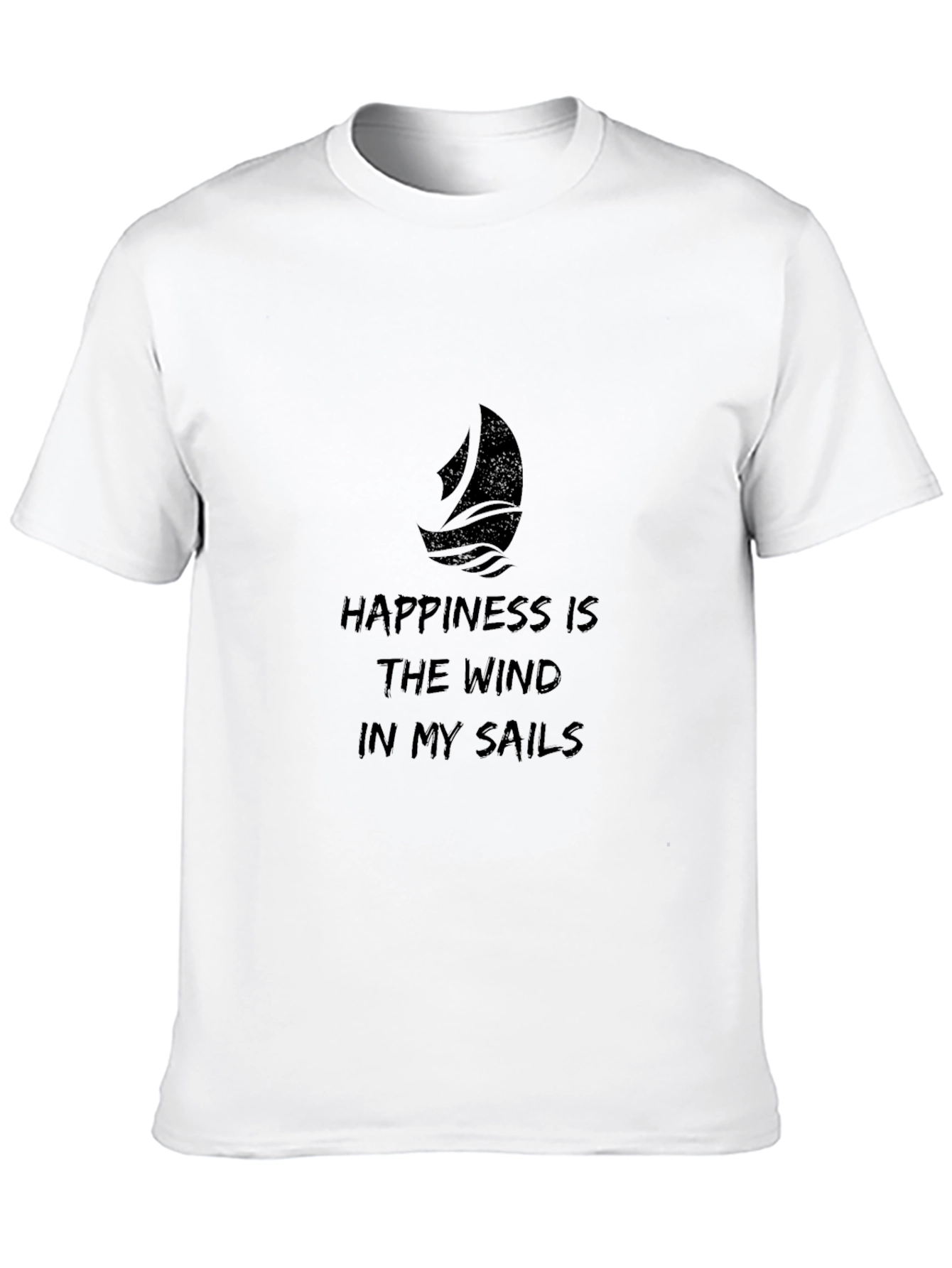 Happiness is the Wind in My Sails Black T-Shirt