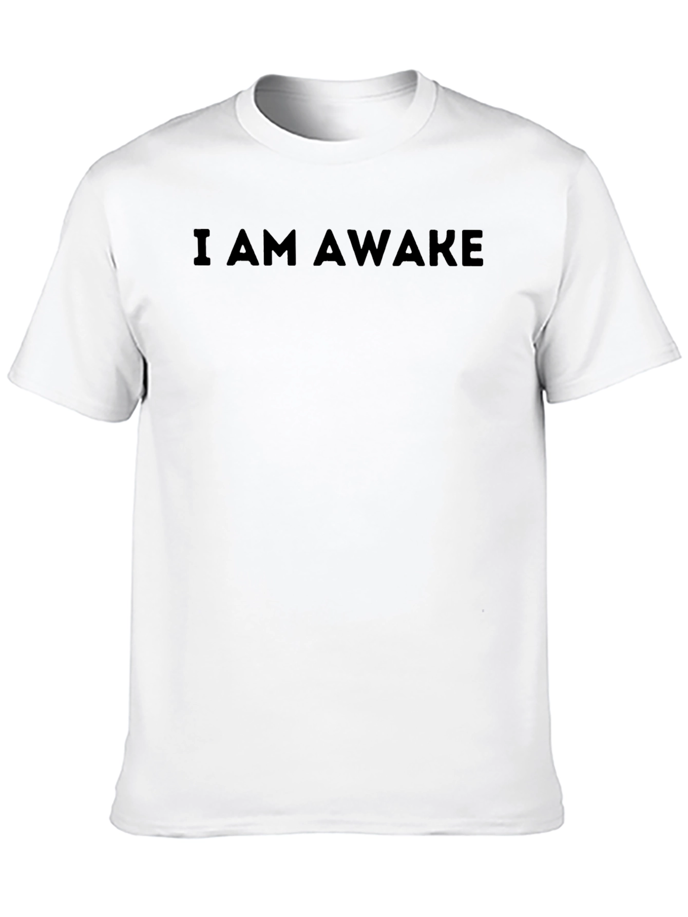I AM AWAKE Mens Black Graphic Tee