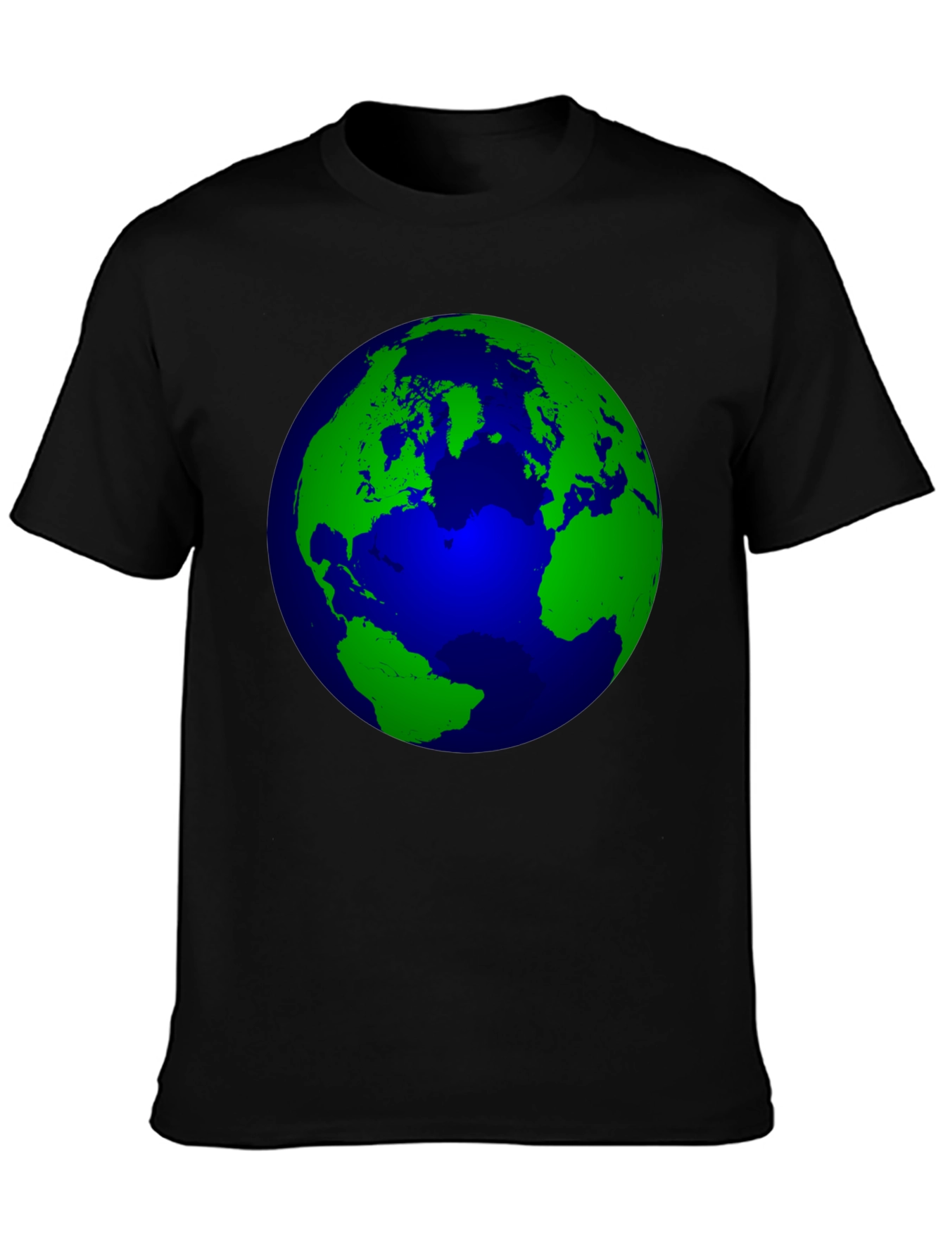 Earth Graphic Print Black T-Shirt
