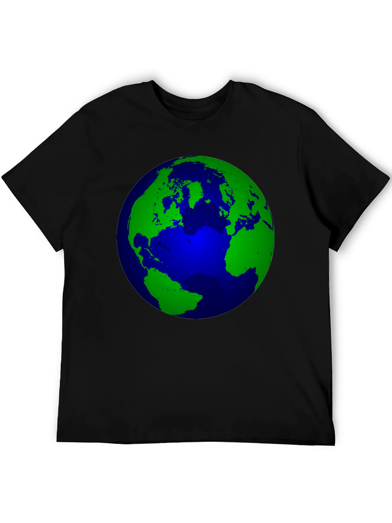 Earth Graphic Print Black T-Shirt