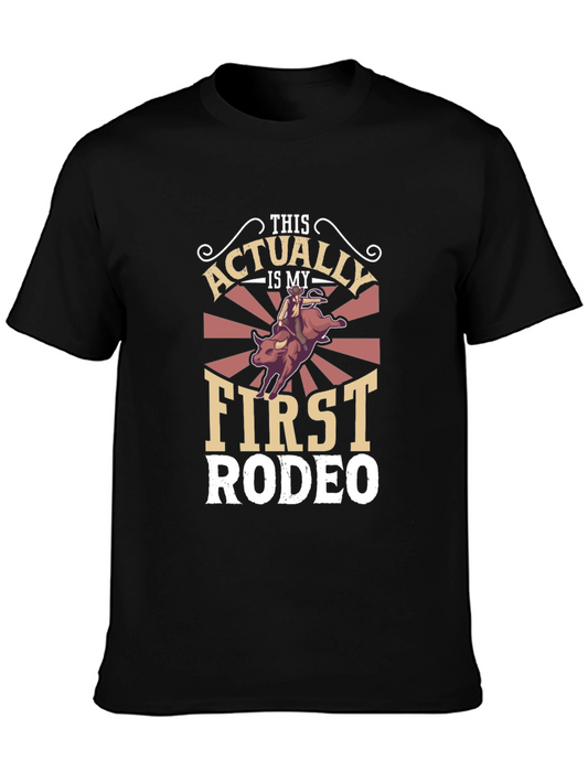 Funny First Rodeo Graphic Tee - Western Style