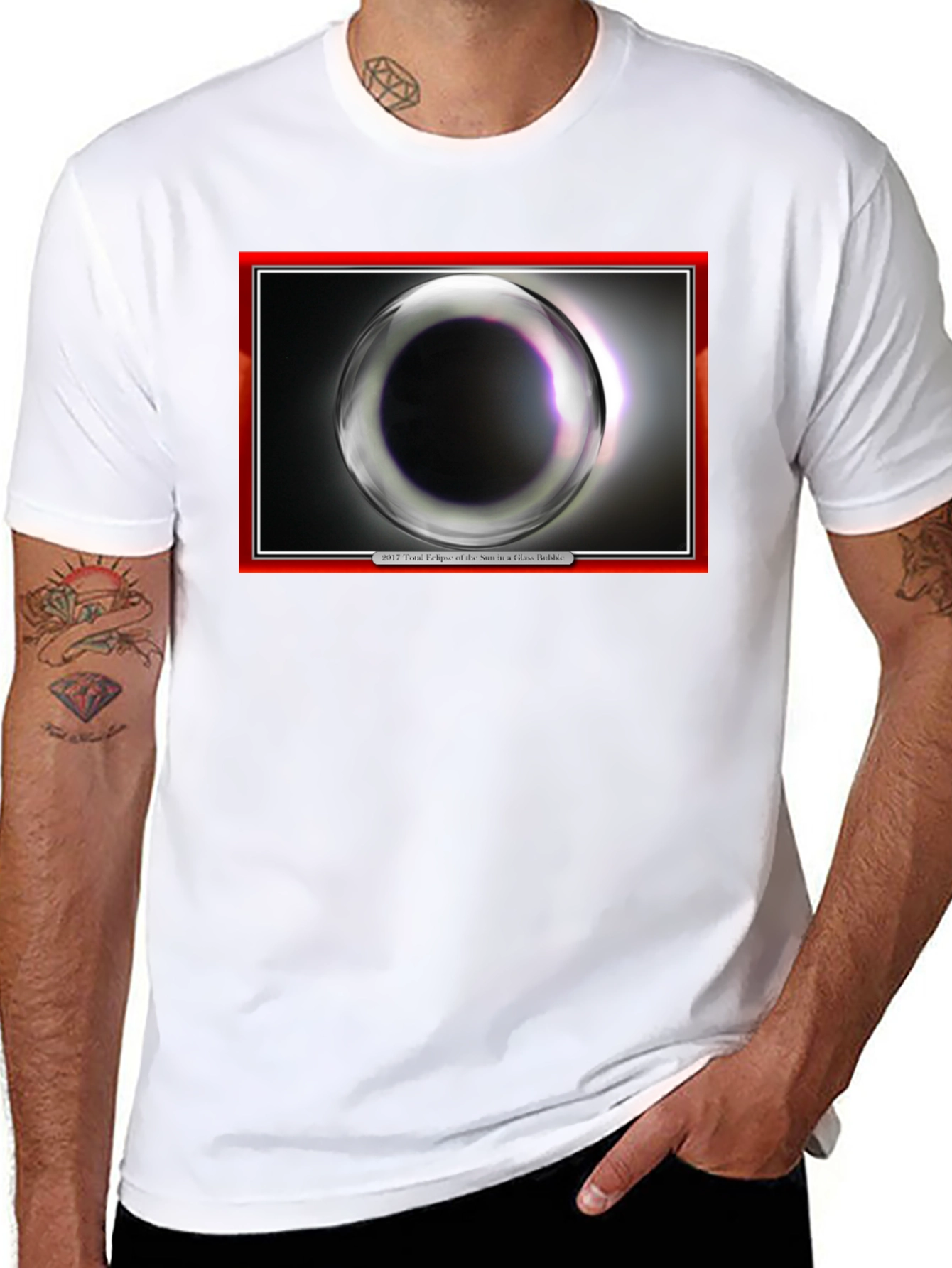 Eclipse Graphic Print Black T-Shirt