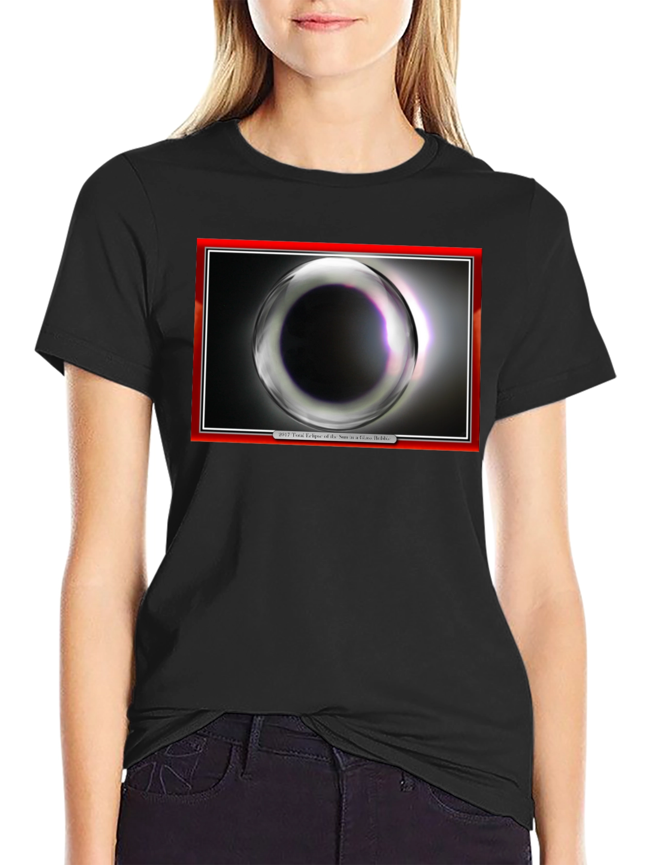 Eclipse Graphic Print Black T-Shirt