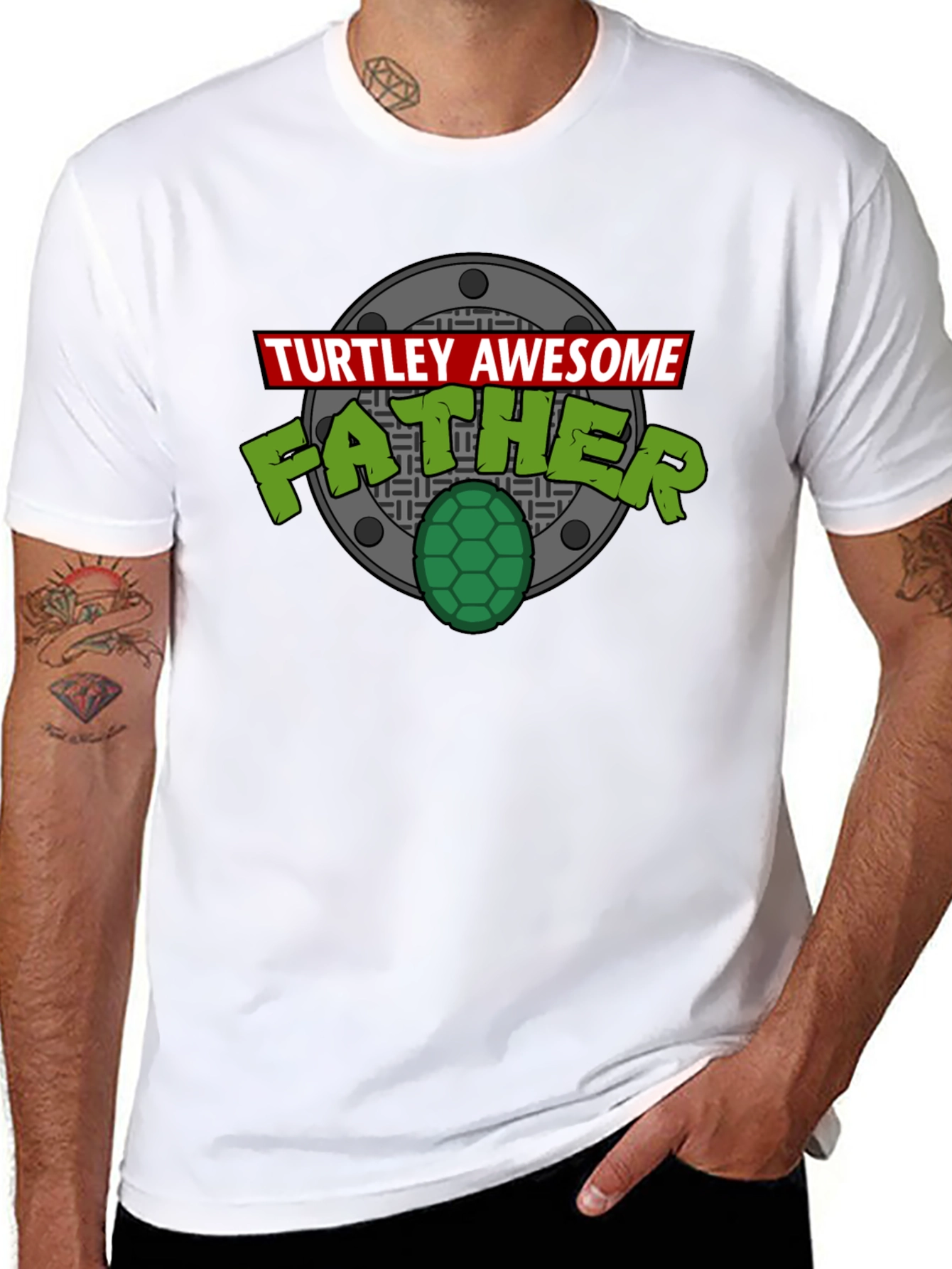 Turtley Awesome Father Graphic T-Shirt