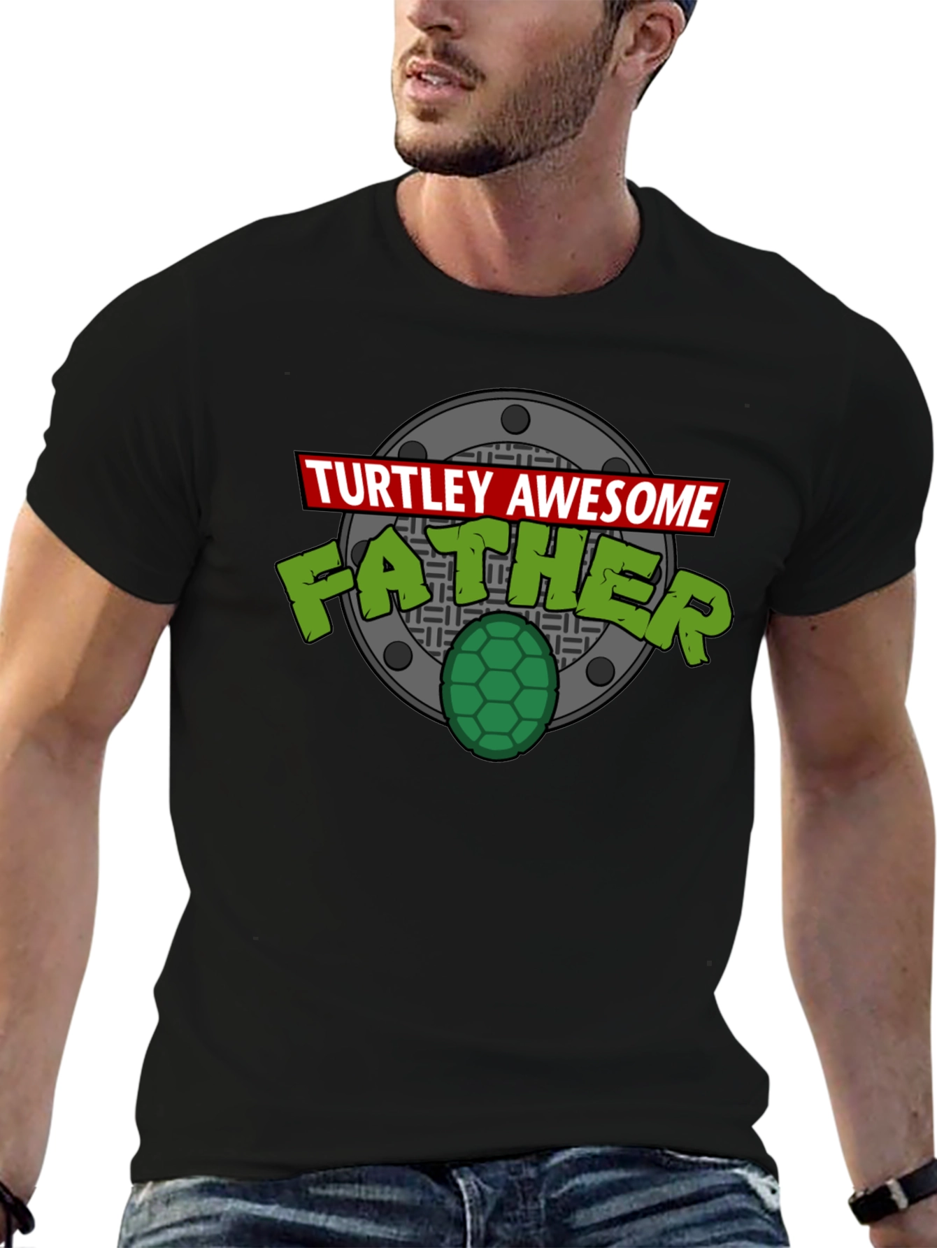 Turtley Awesome Father Graphic T-Shirt