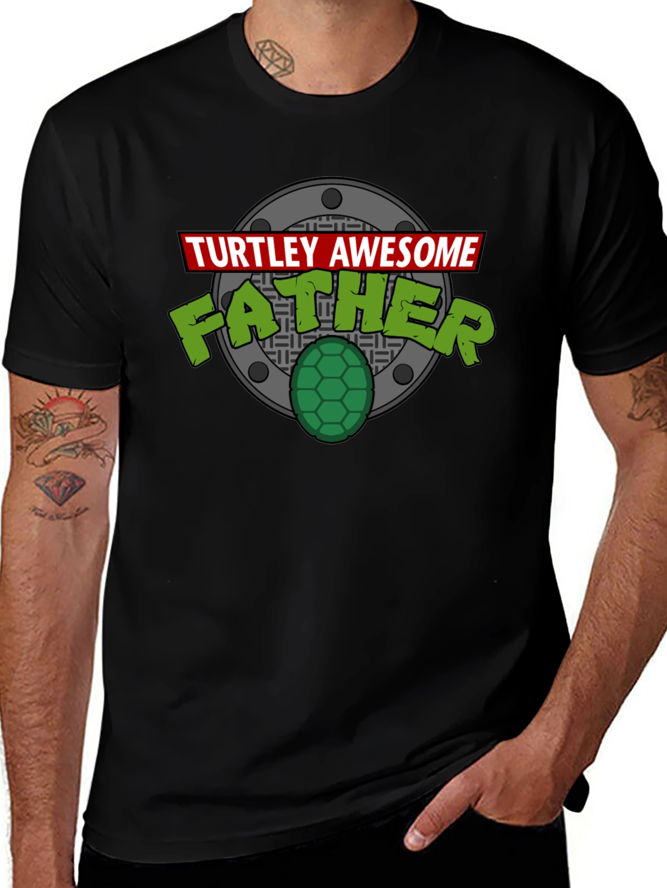 Turtley Awesome Father Graphic T-Shirt
