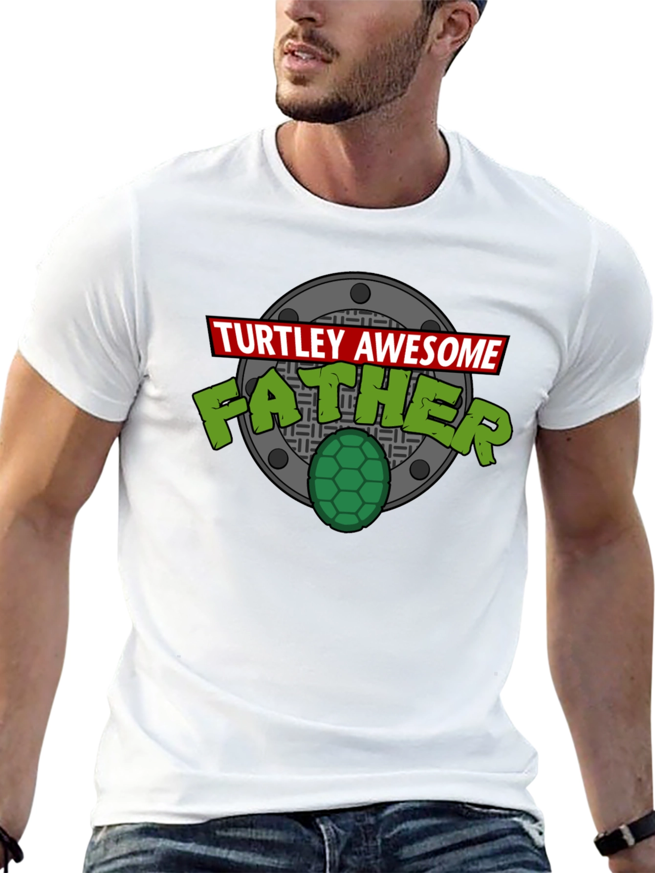 Turtley Awesome Father Graphic T-Shirt