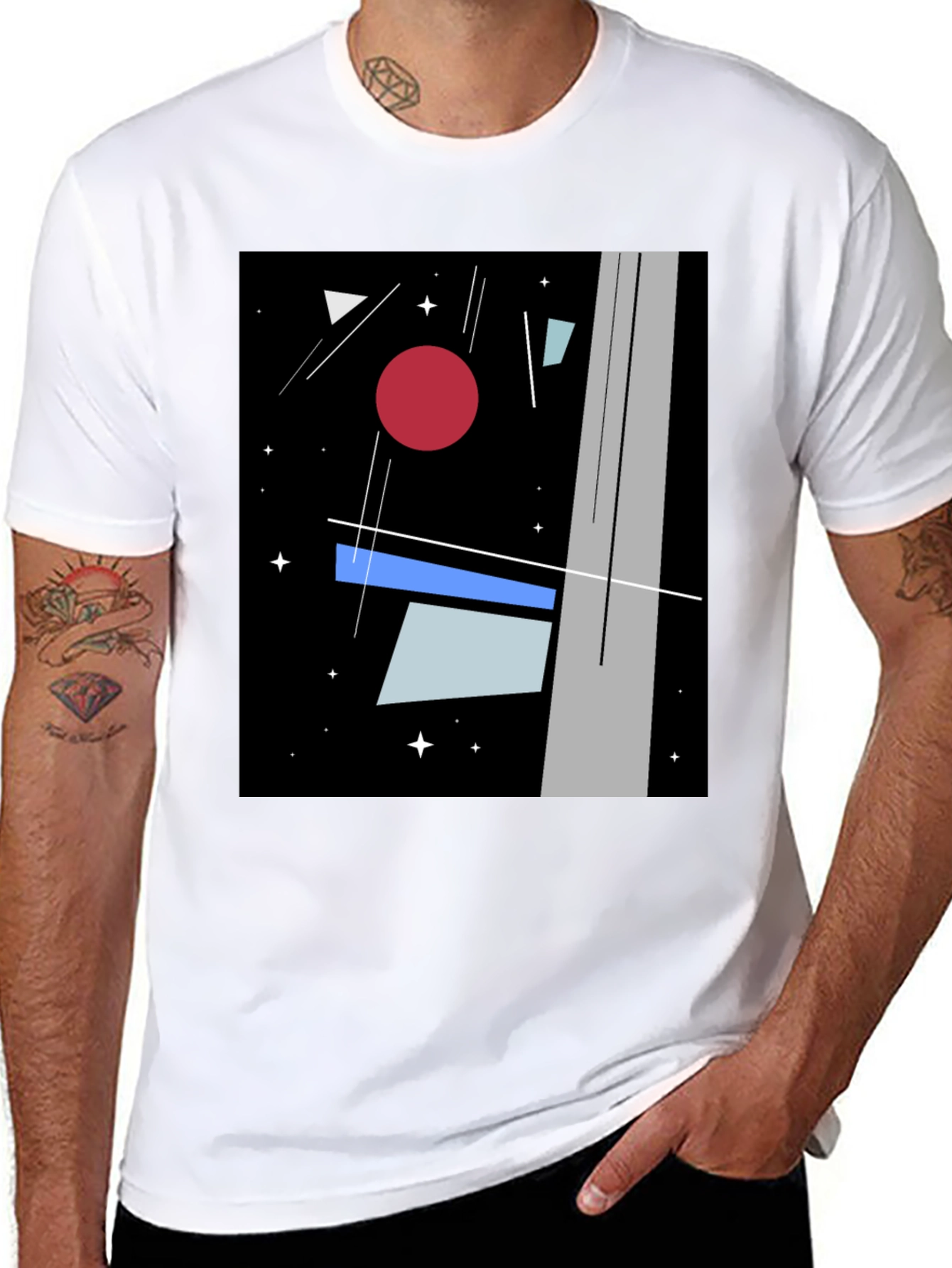 Abstract Geometric T-Shirt - Modern Art Tee