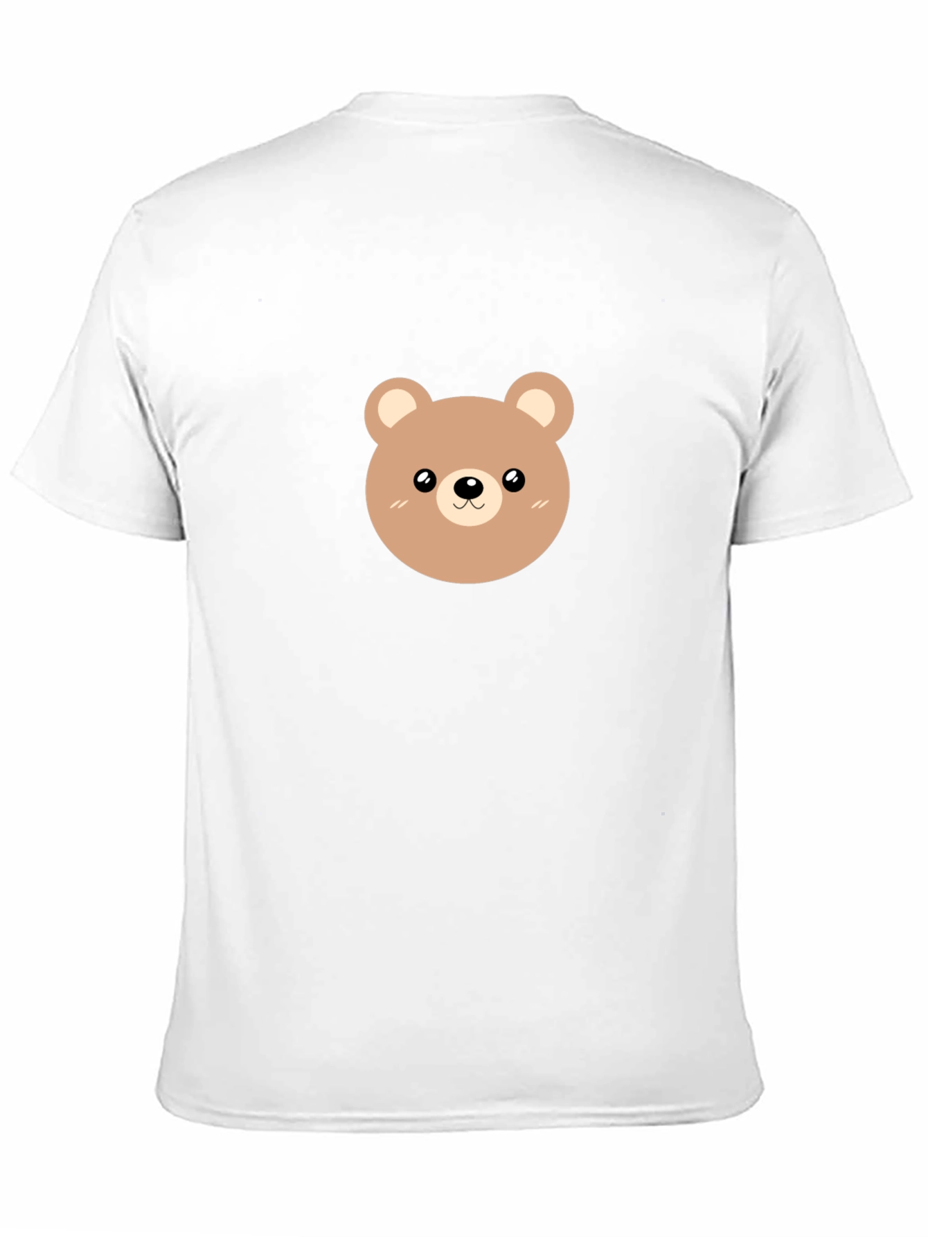 Cute Bear Graphic Tee - Black Cotton Casual Shirt