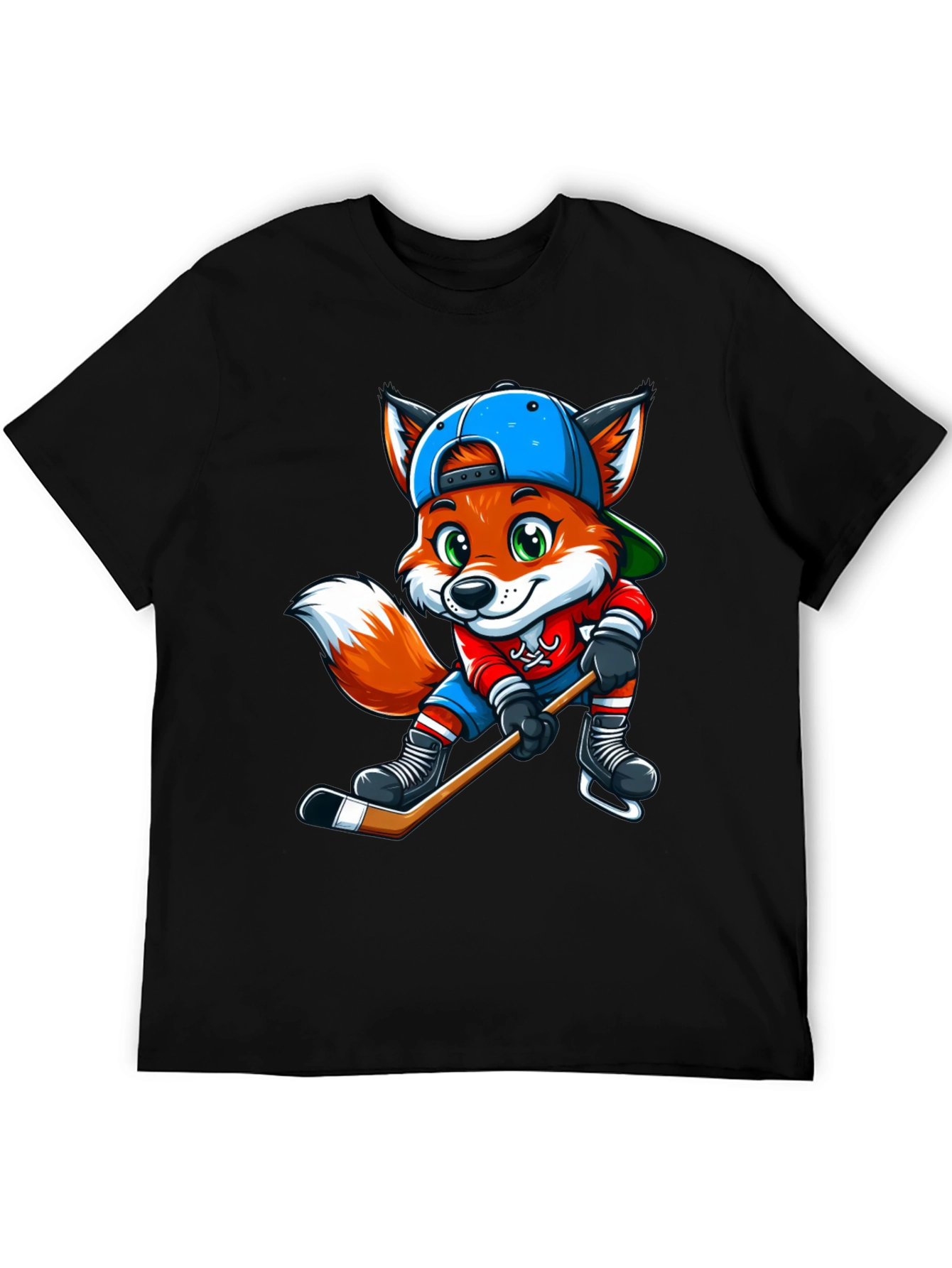 Fox Hockey Player Graphic Tee