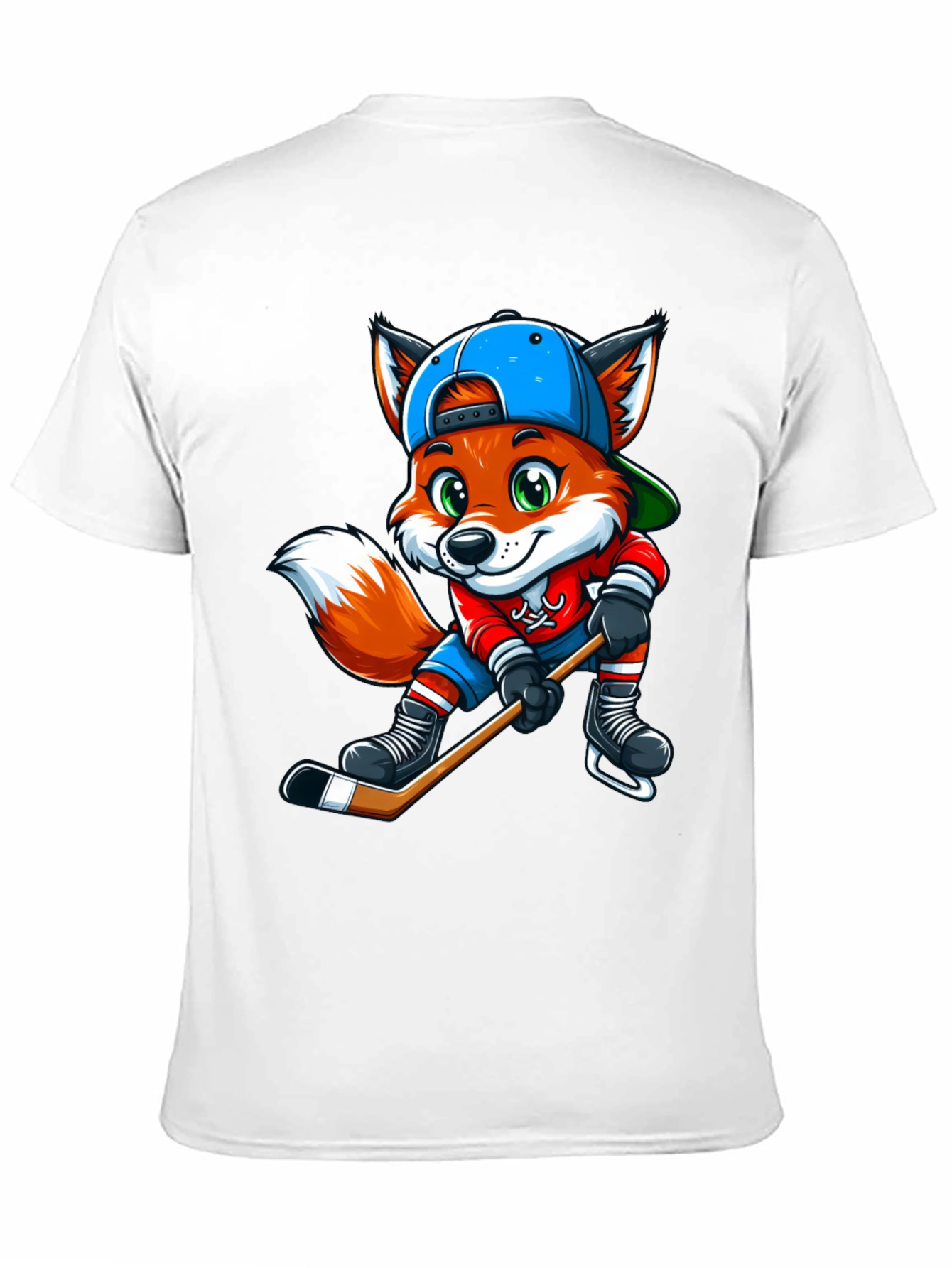 Fox Hockey Player Graphic Tee