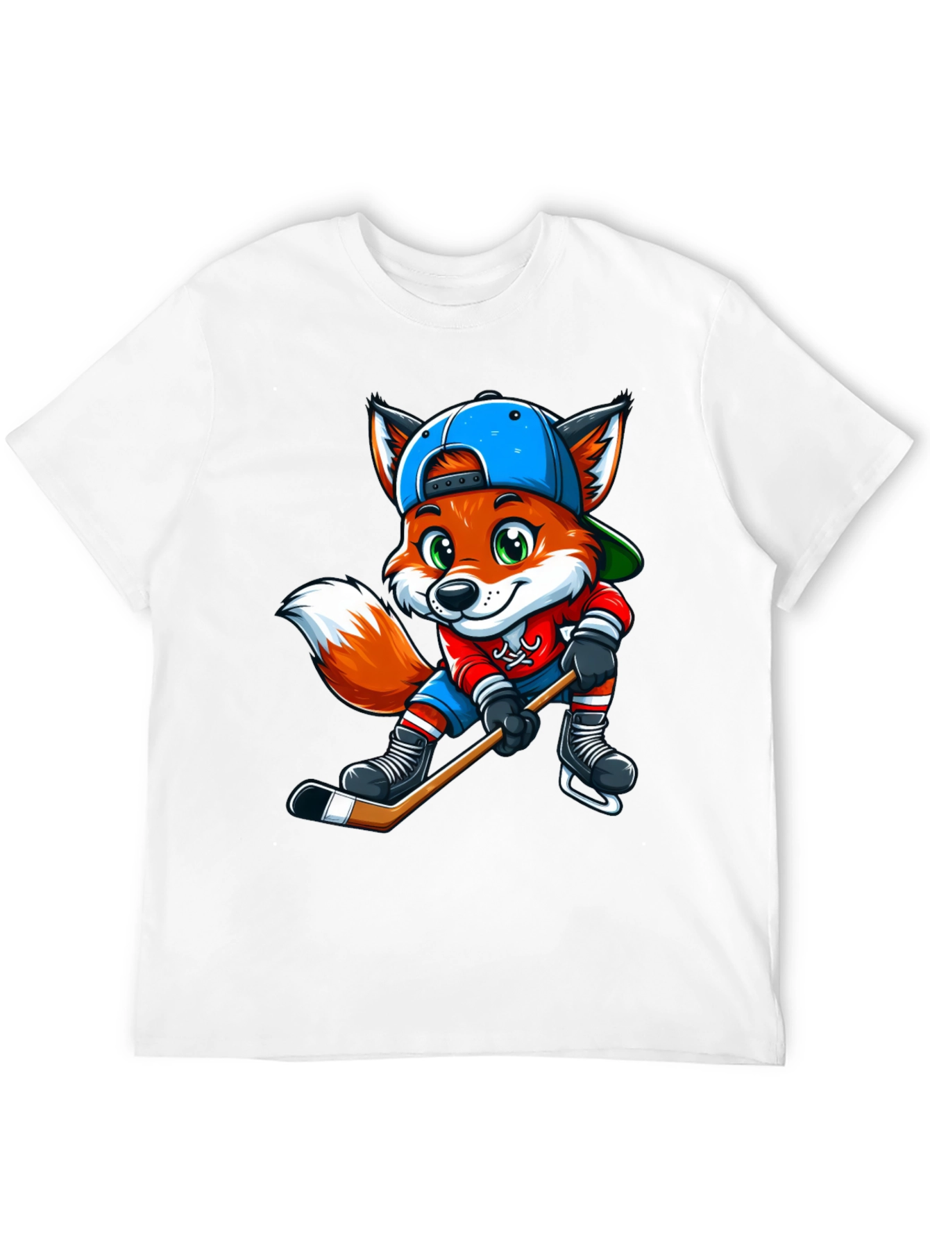 Fox Hockey Player Graphic Tee