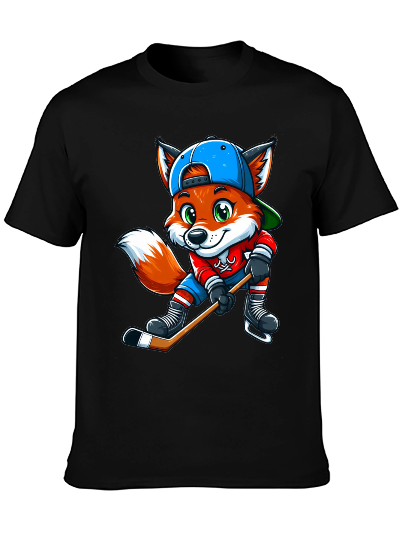 Fox Hockey Player Graphic Tee