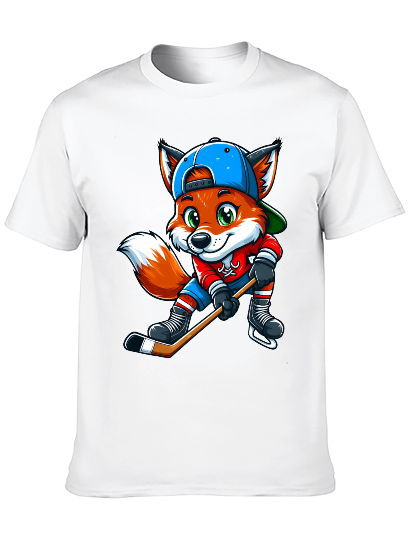 Fox Hockey Player Graphic Tee