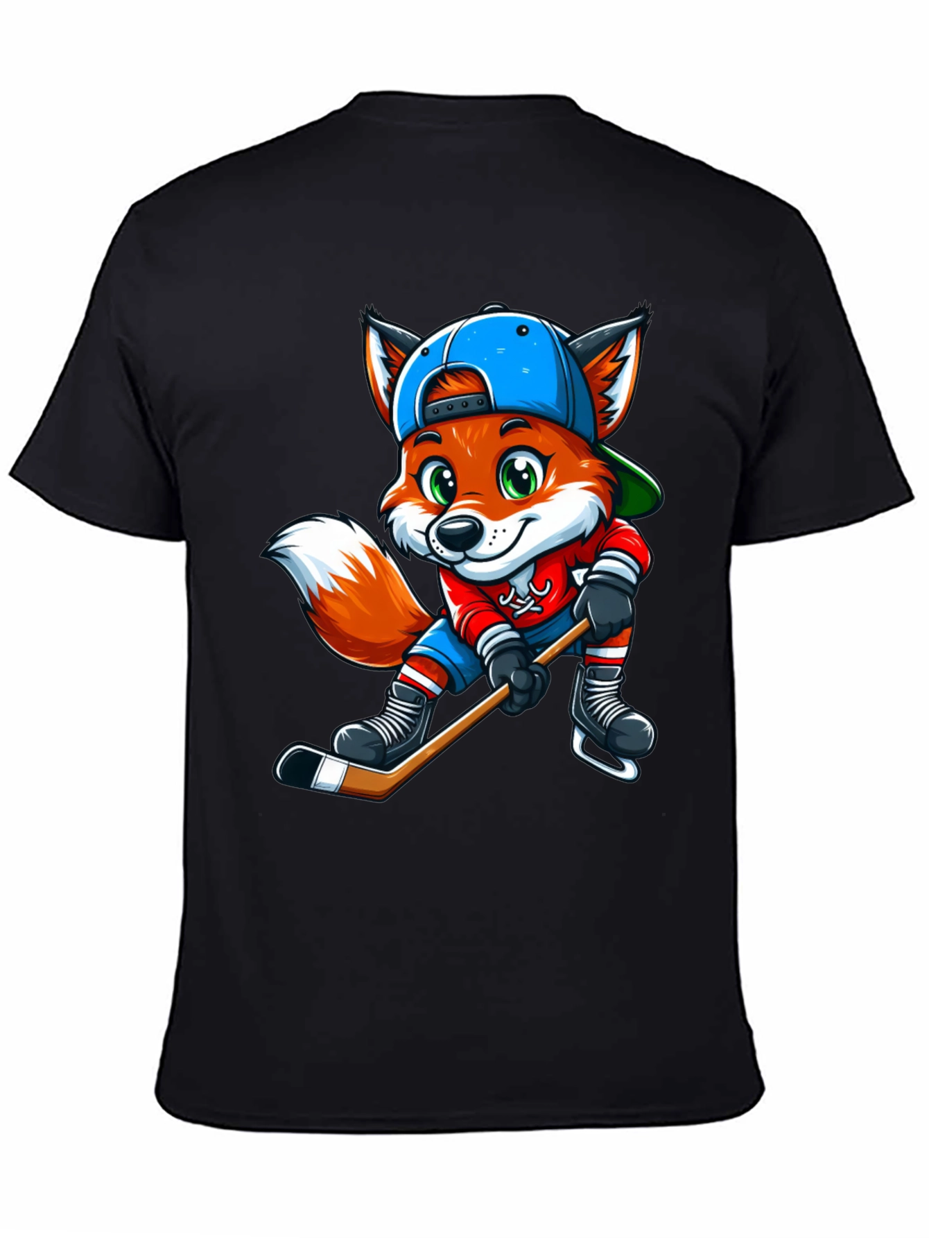 Fox Hockey Player Graphic Tee