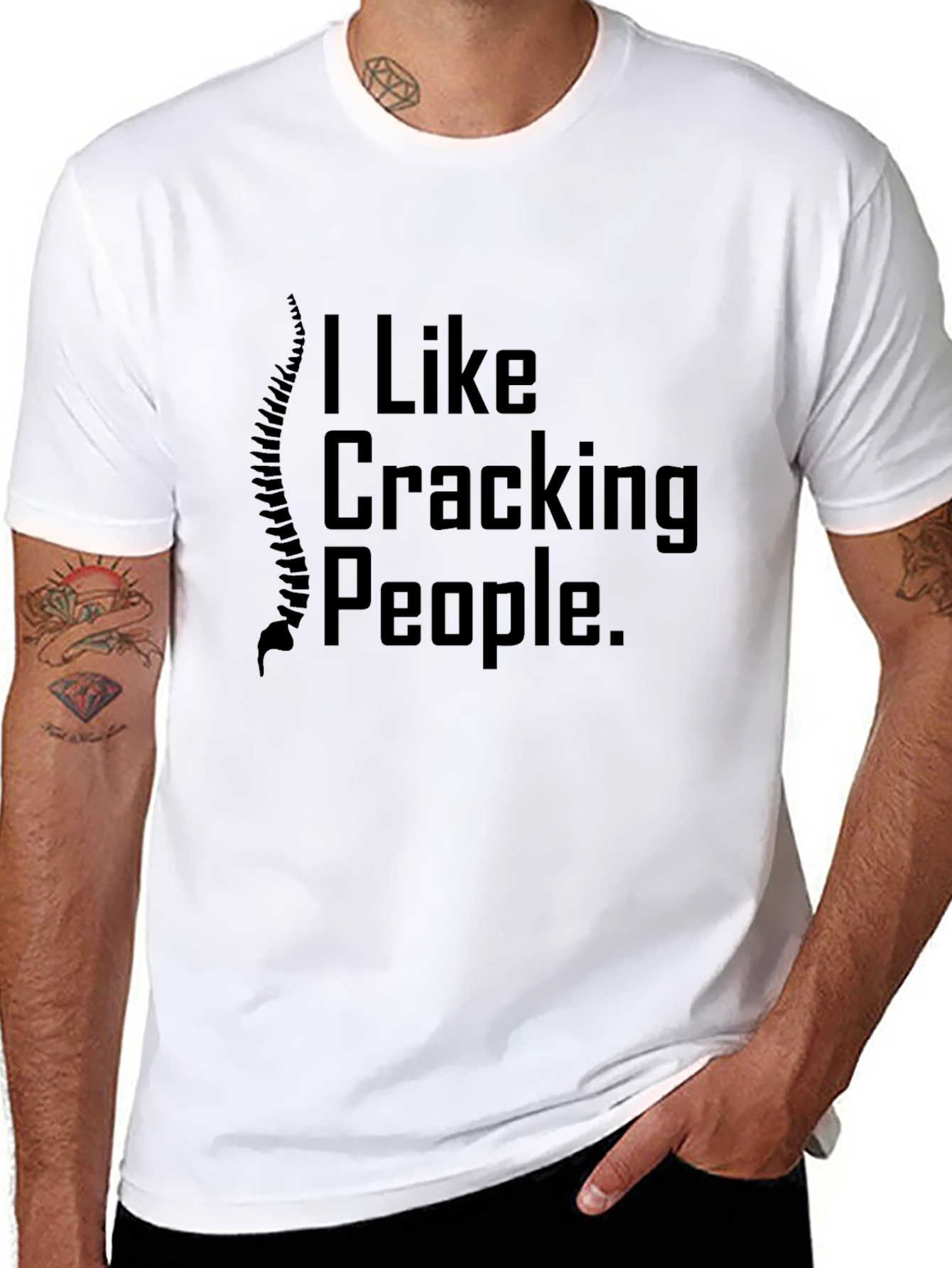 Cracking People Graphic Tee - Chiropractic Humor T-Shirt