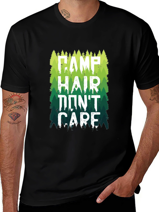 Camp Hair Dont Care T-Shirt - Outdoor Adventure Tee