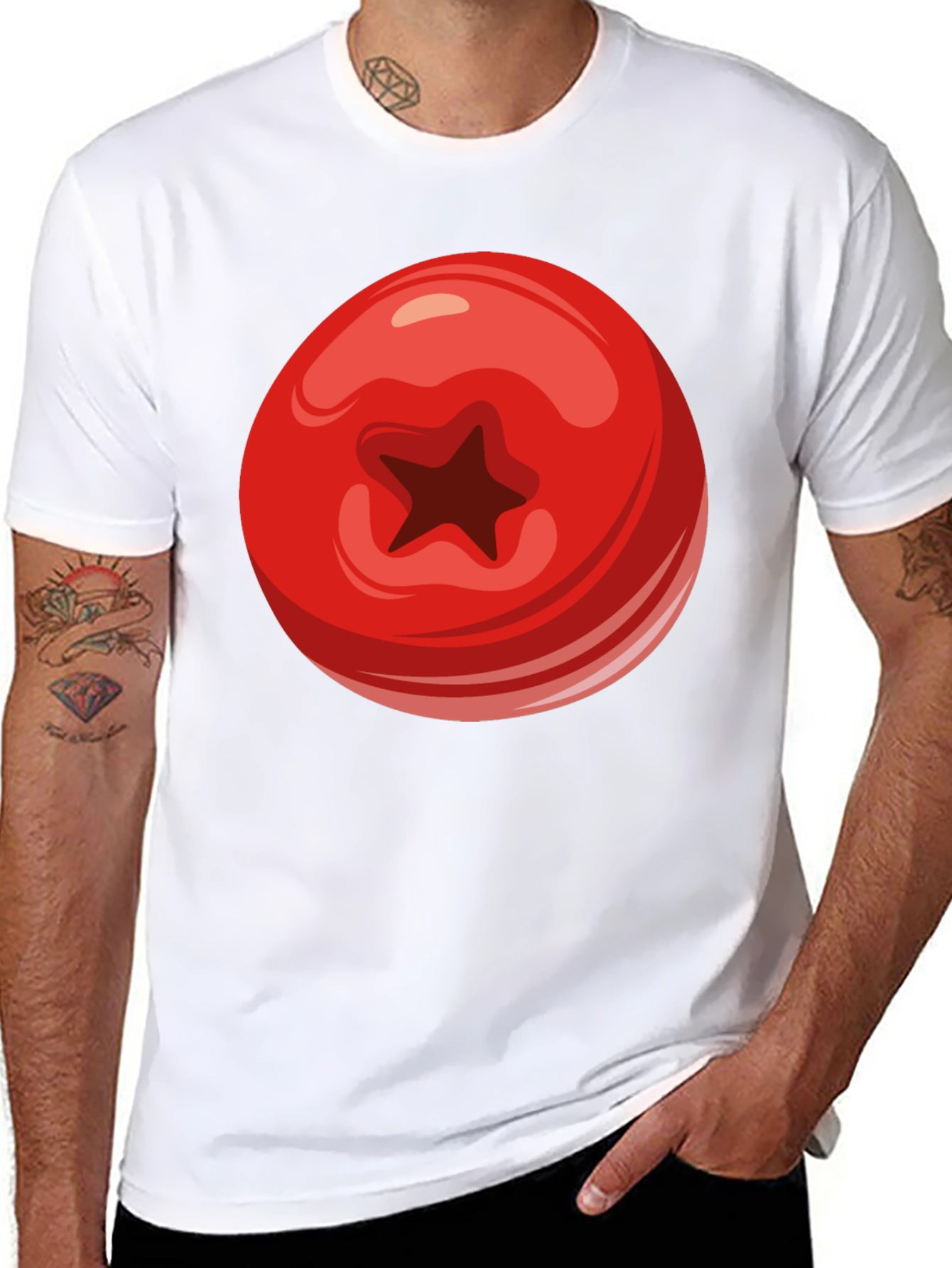 Tomato Graphic Black T-Shirt