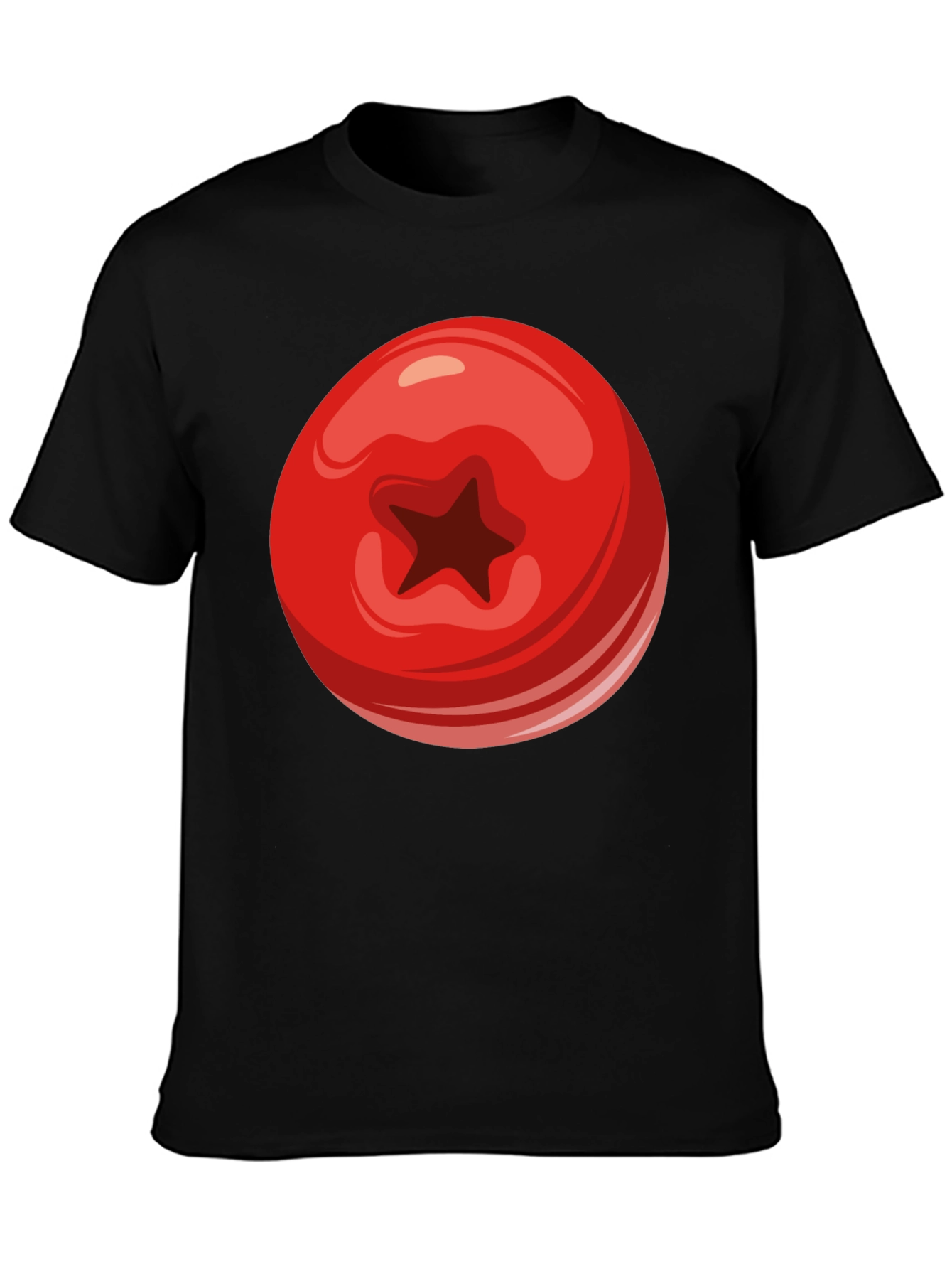 Tomato Graphic Black T-Shirt