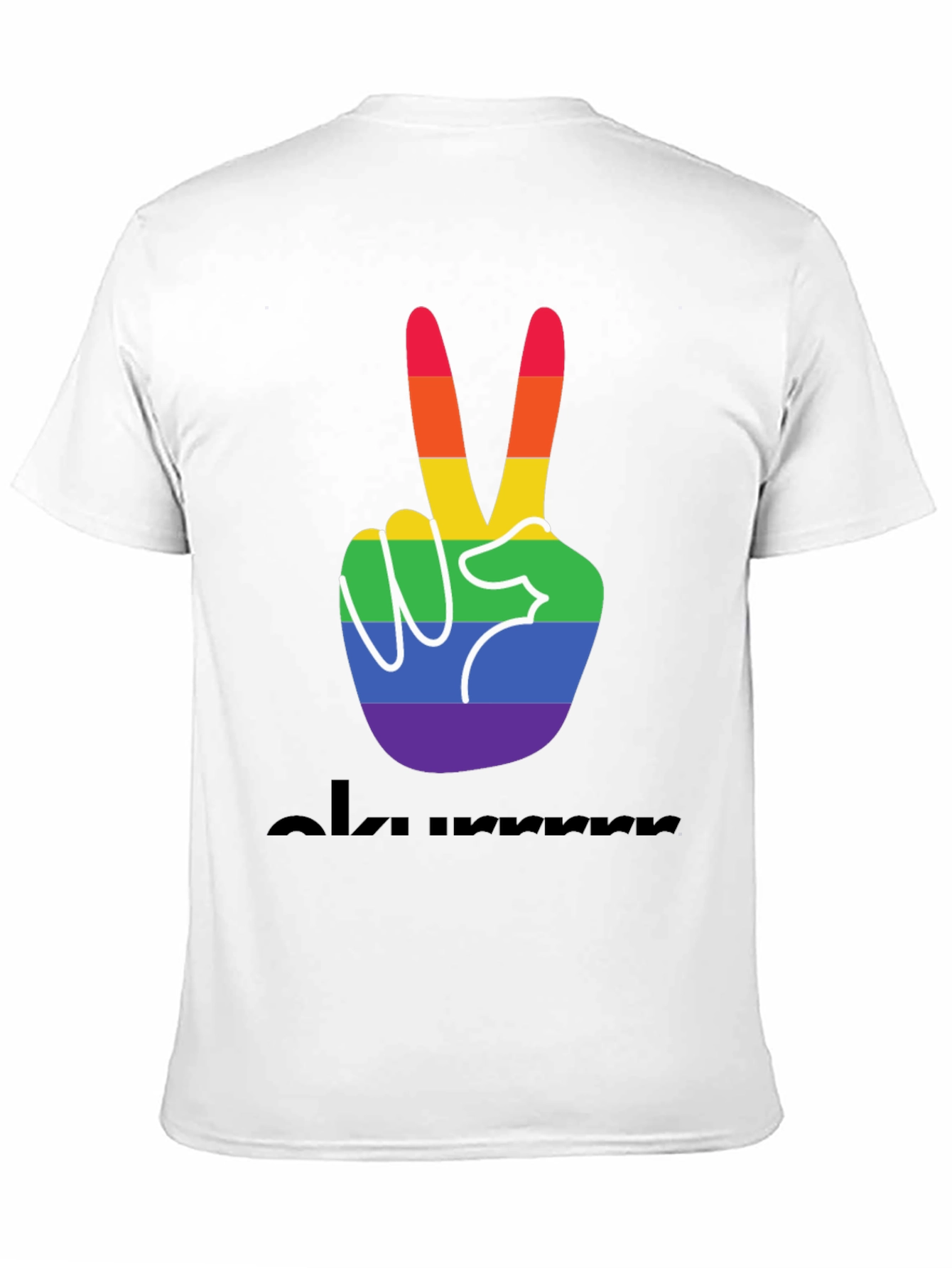 Pride Peace Sign Black Tee
