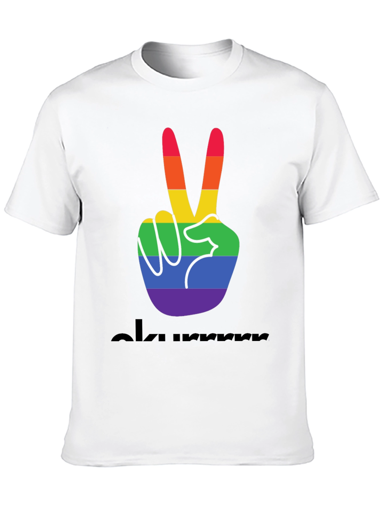 Pride Peace Sign Black Tee