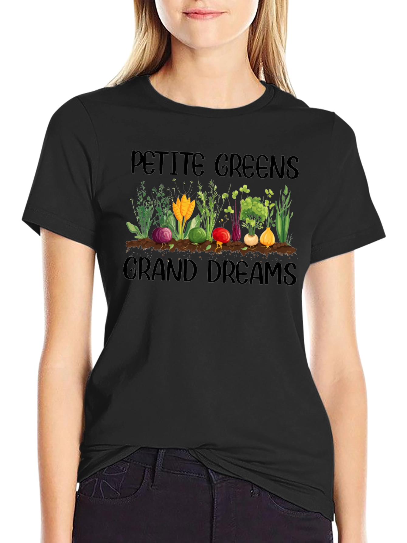 Petite Greens Grand Dreams Graphic T-Shirt