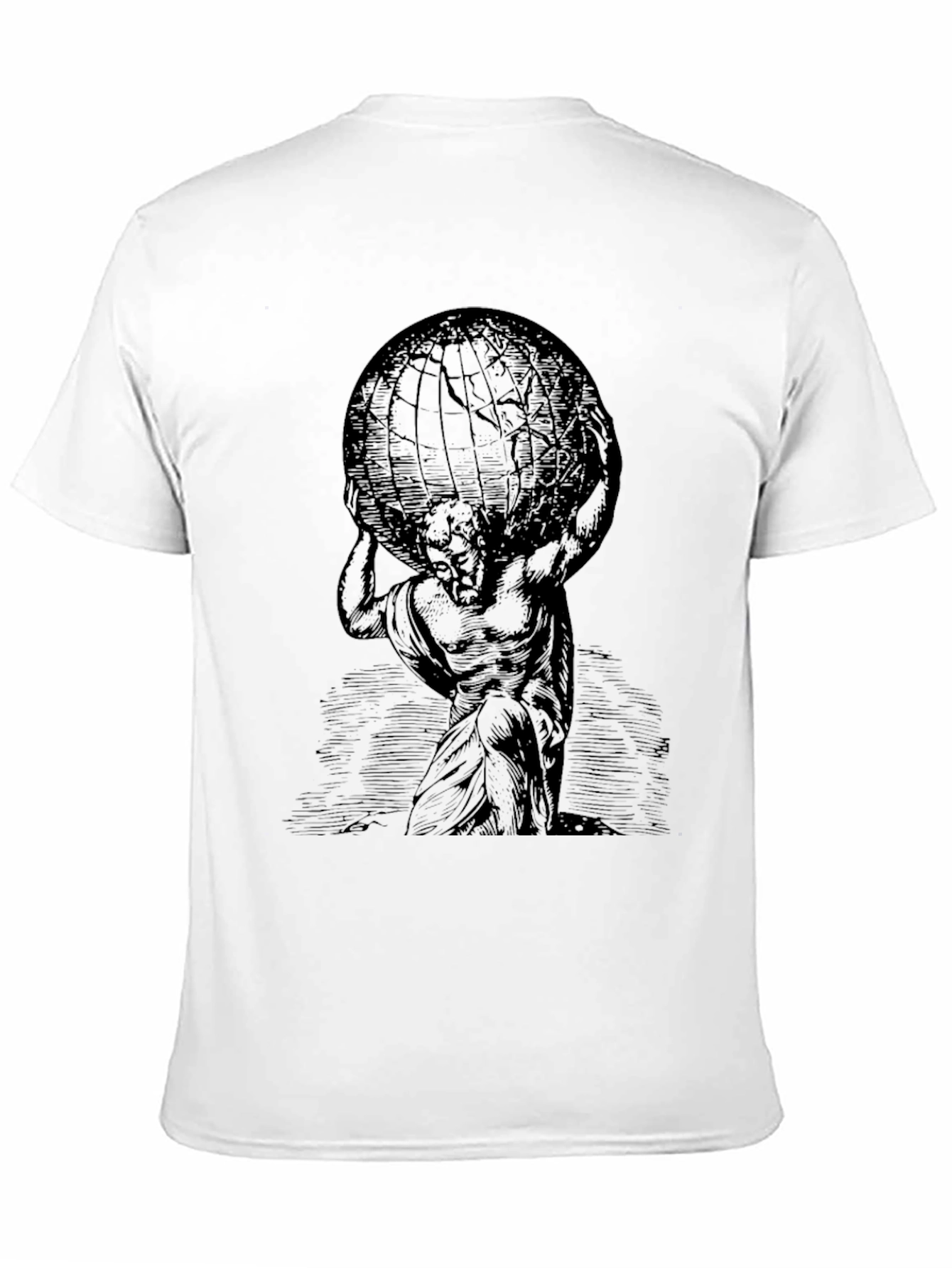 Atlas World T-Shirt - Black Graphic Tee