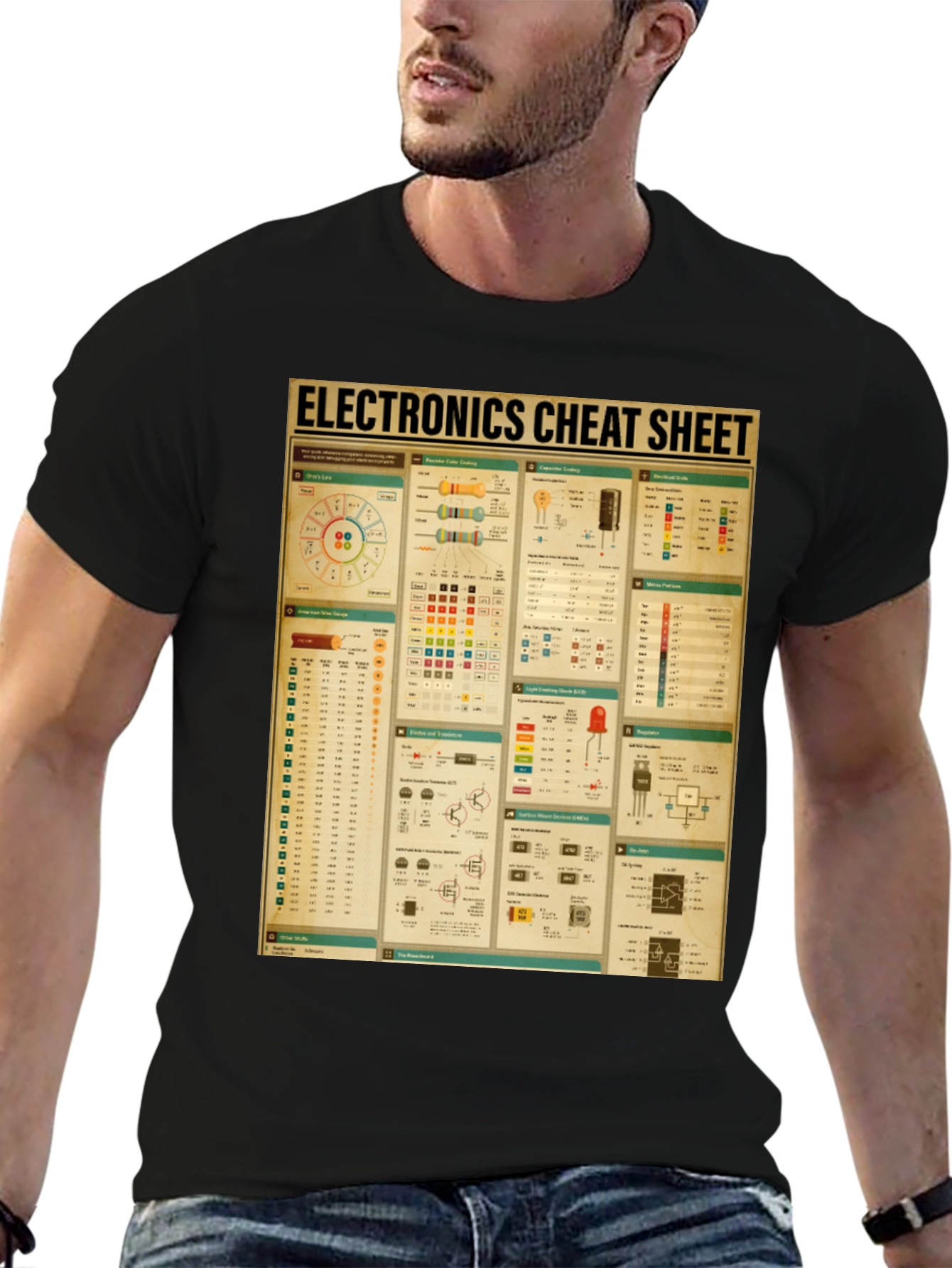 Electronics Cheat Sheet Graphic Tee