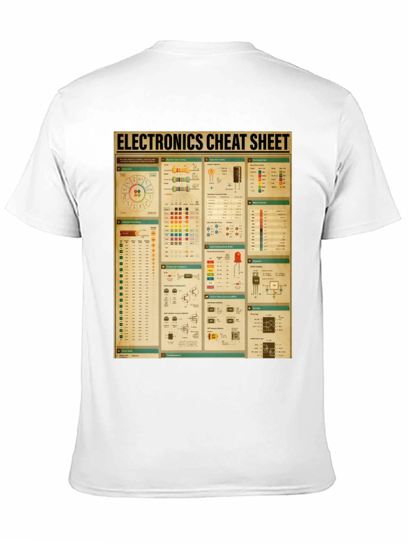 Electronics Cheat Sheet Graphic Tee