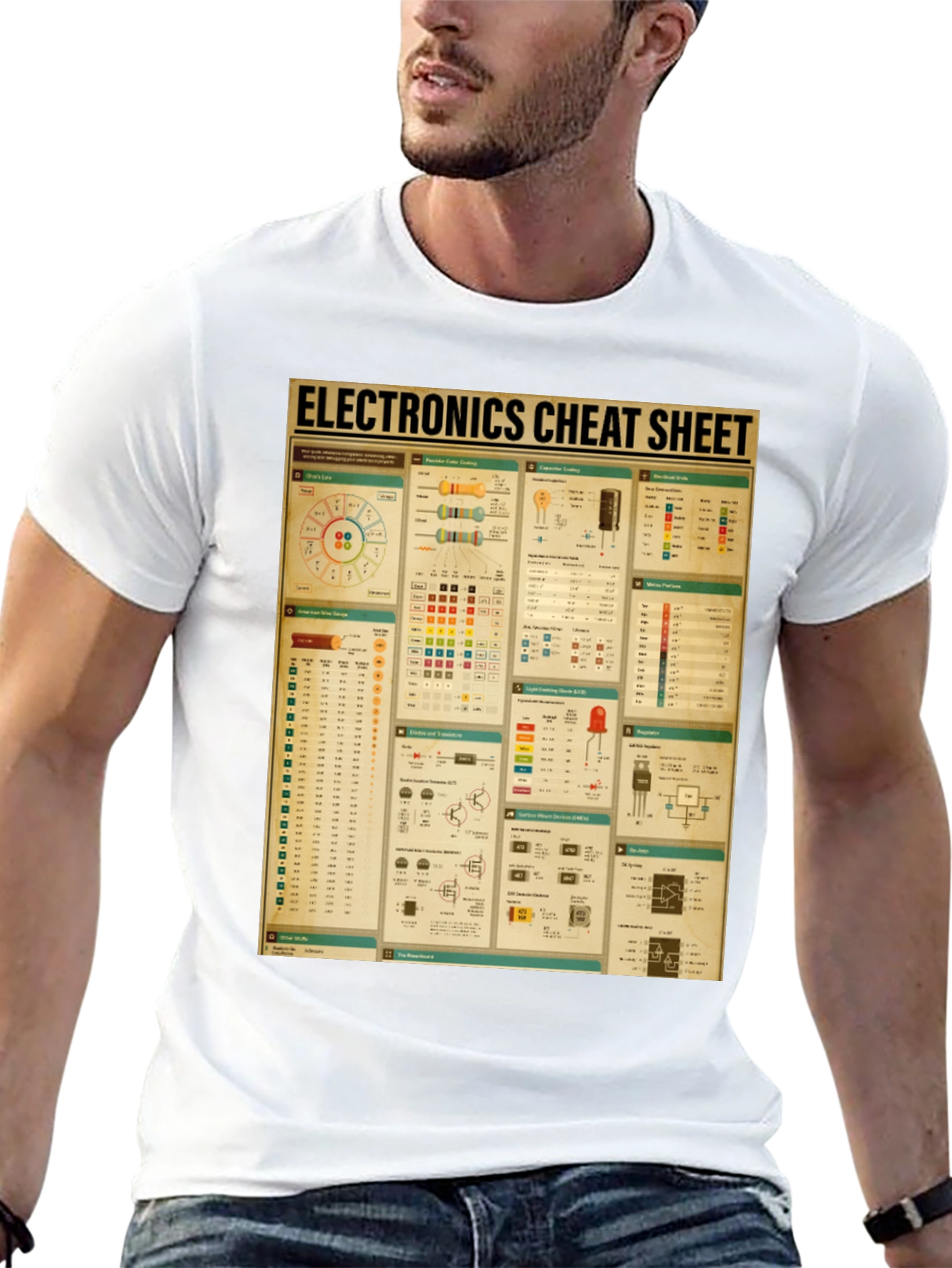 Electronics Cheat Sheet Graphic Tee